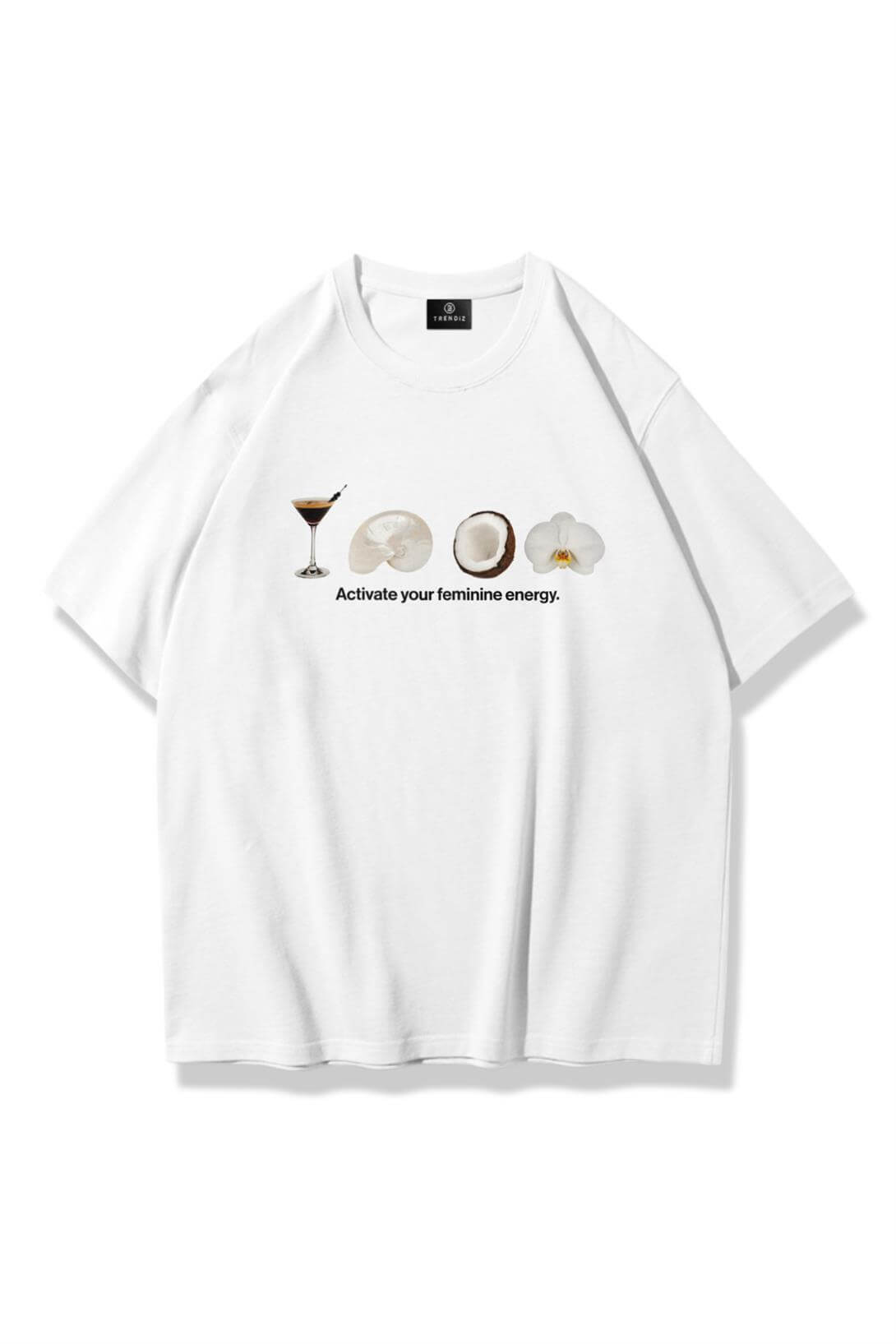 Kadın Activate Your Feminine Energy Tshirt Beyaz