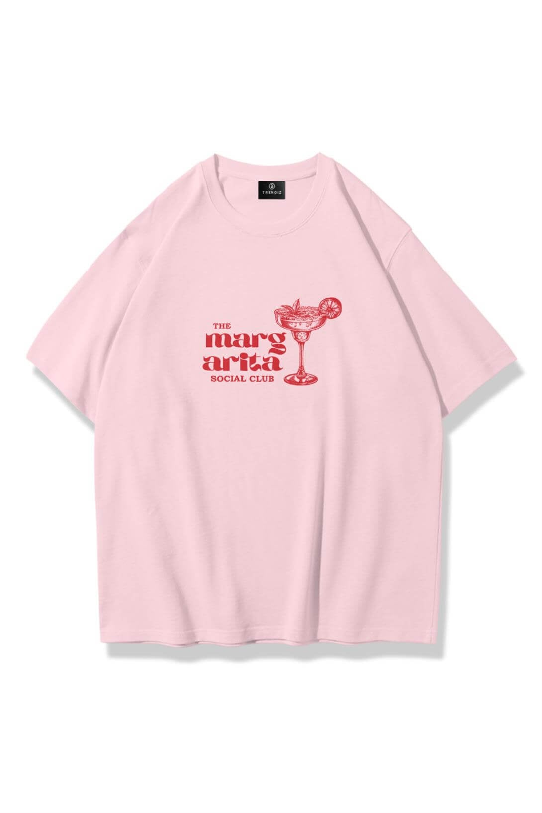 Kadın Margarita Social Club Tshirt Pembe