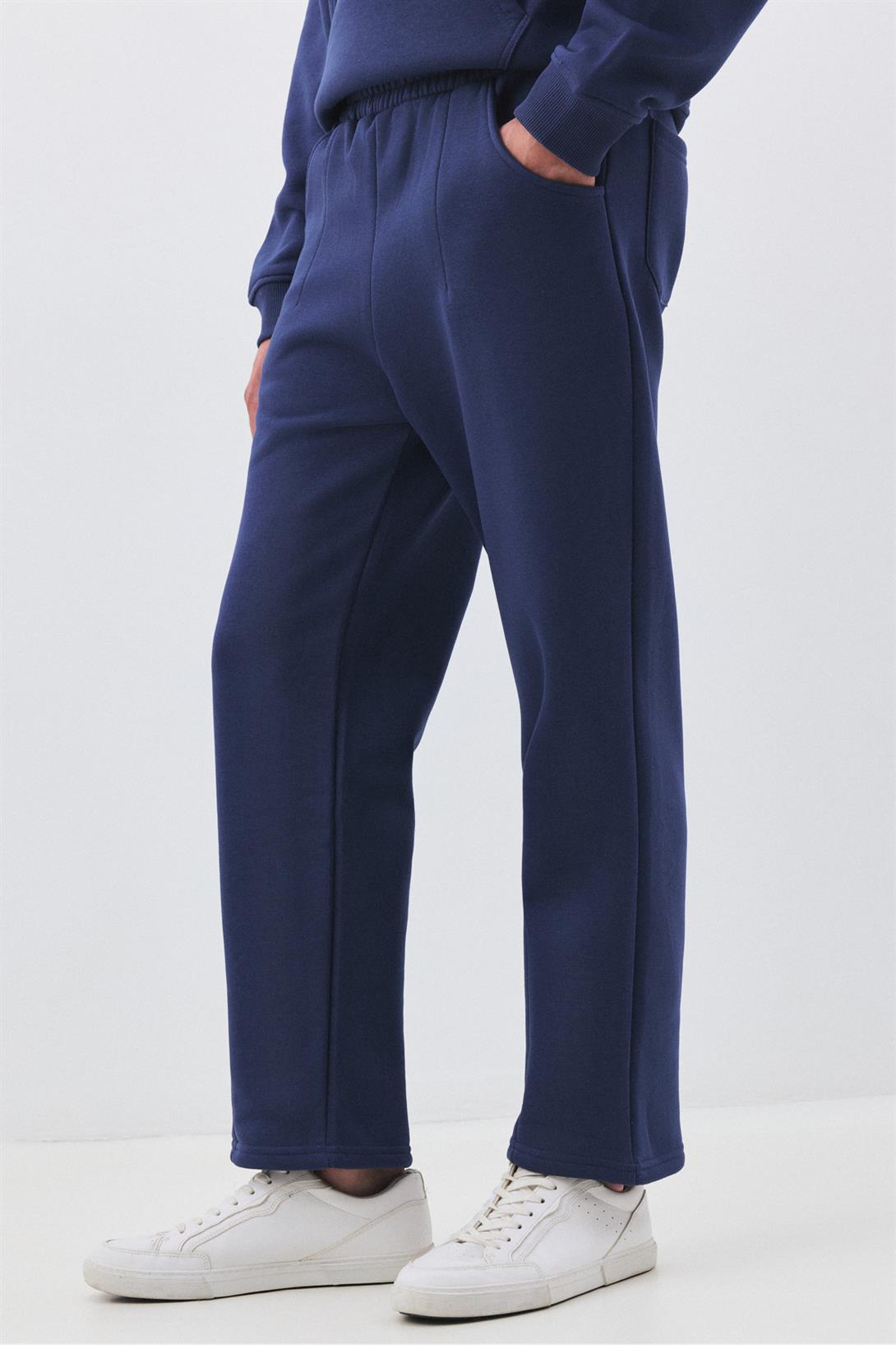 Erkek Premium Cep Detaylı Eşofman Altı İndigo 2033