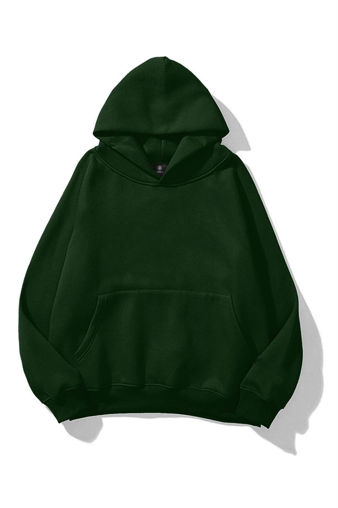 Unisex Basic Sweatshirt Neft Yeşili