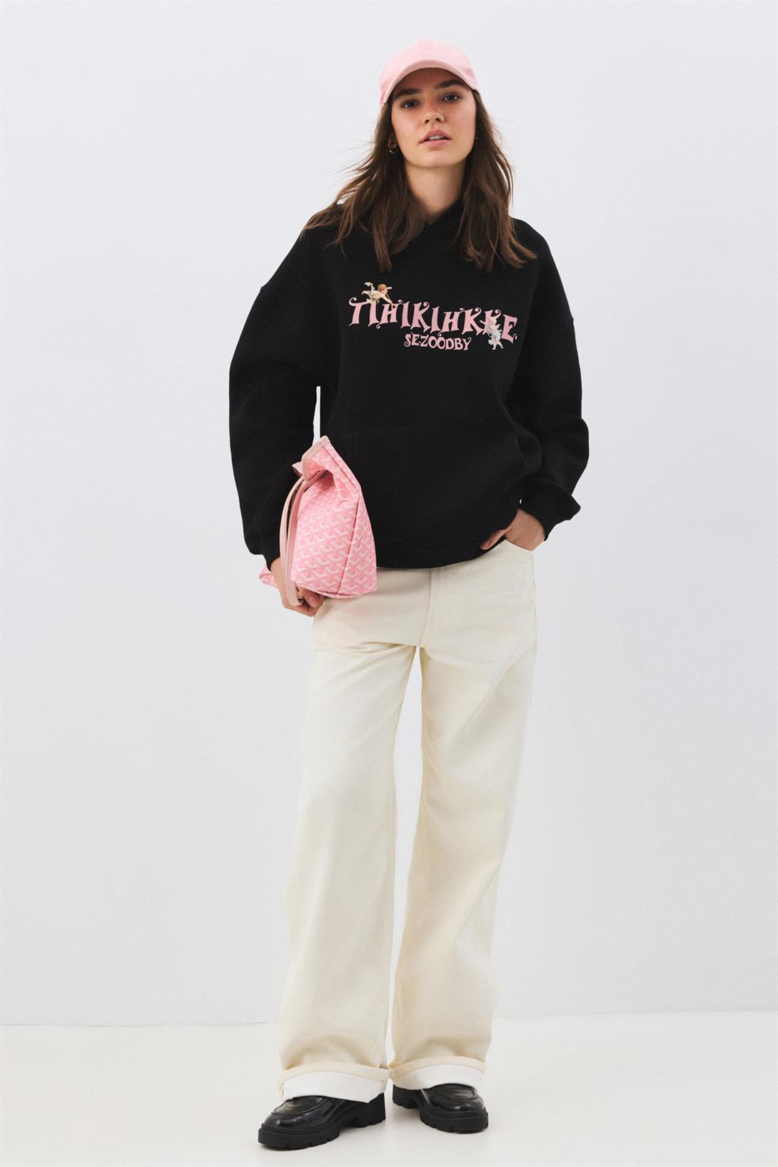 Kadın Tihikihkke Sweatshirt Siyah