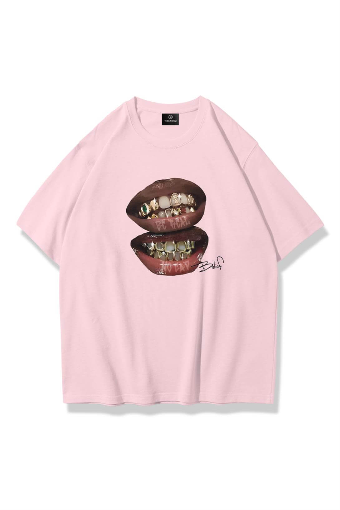 Unisex Belief Tshirt Pembe