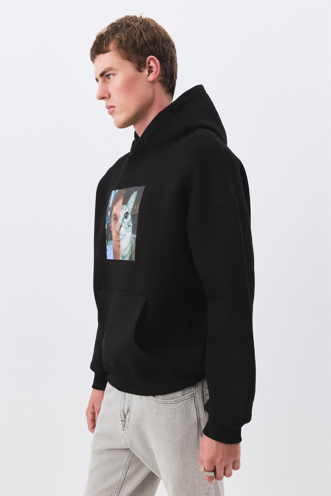 Kadın Dexter Cat Sweatshirt Siyah