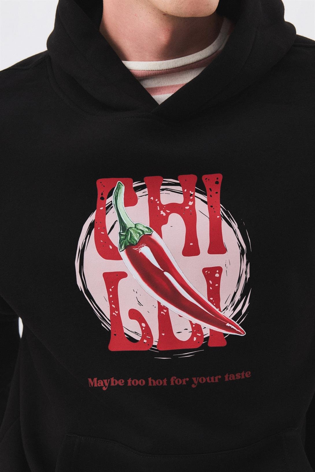 Unisex Chilli too Hot For Your Taste Sweatshirt Siyah