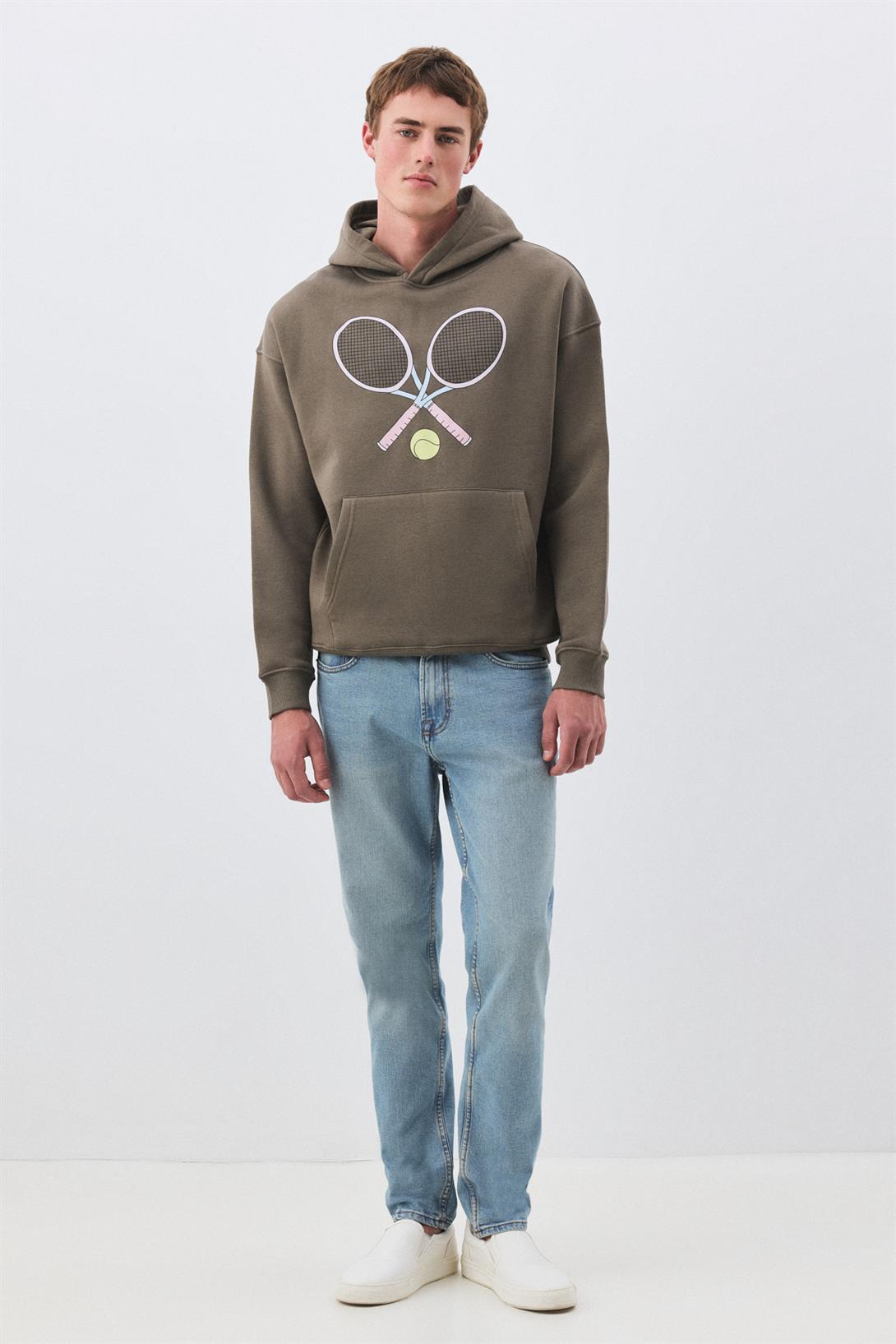 Kadın Pink Tennis Sweatshirt Antrasit