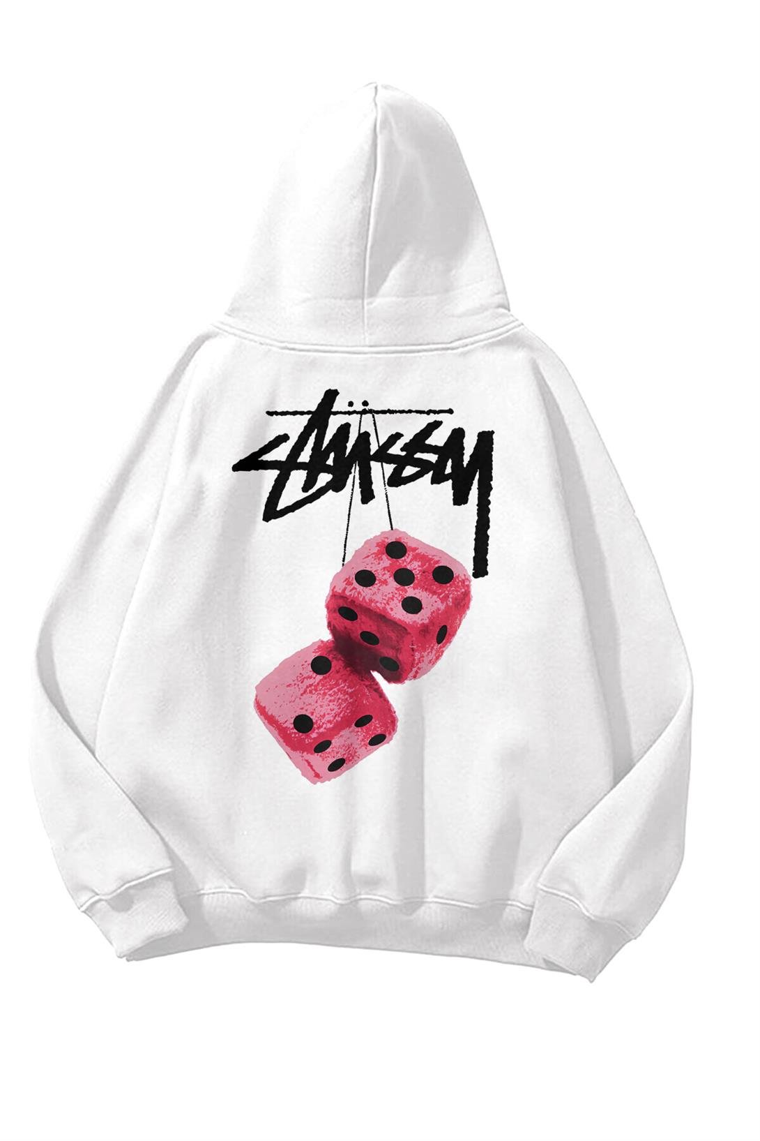 Unisex Stüssy Zar Sweatshirt Beyaz