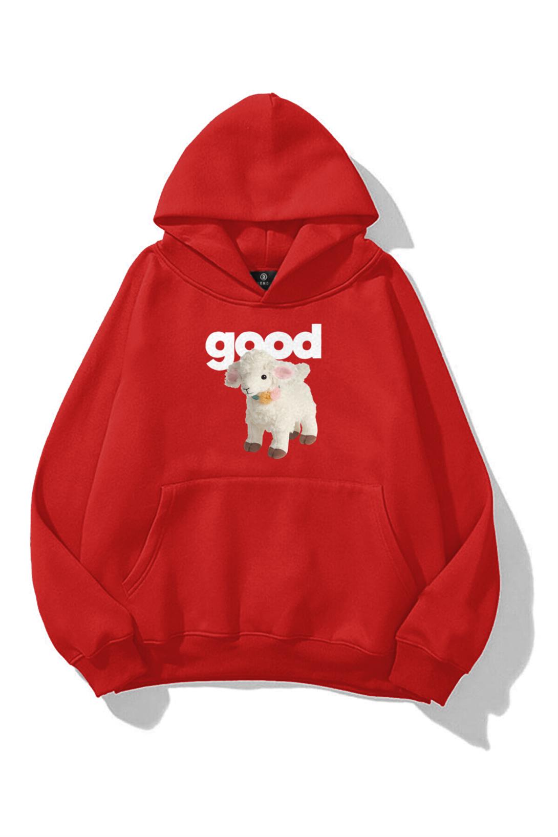 Unisex Good Sweatshirt Kırmızı