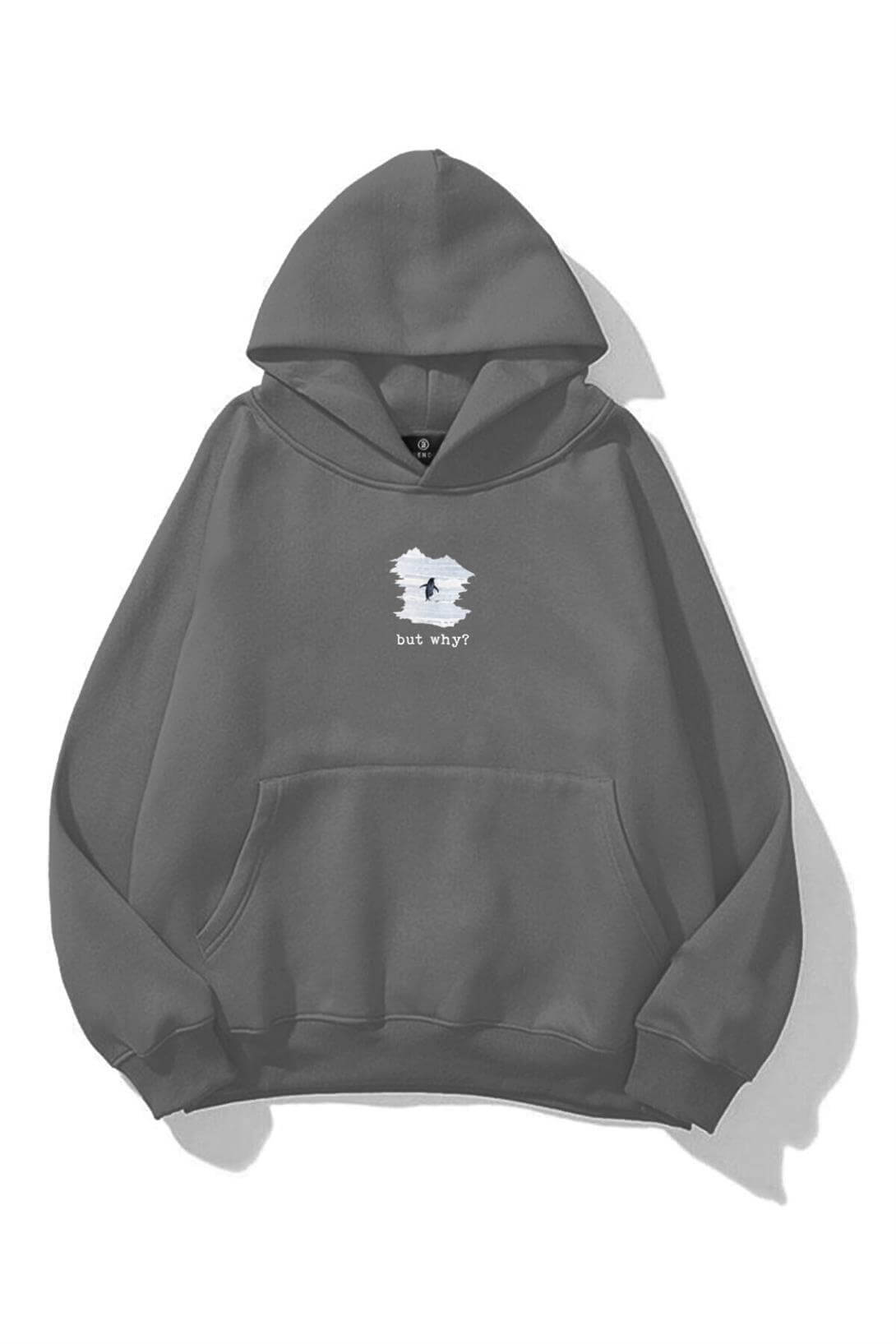 Unisex Lone Penguin Sweatshirt Antrasit