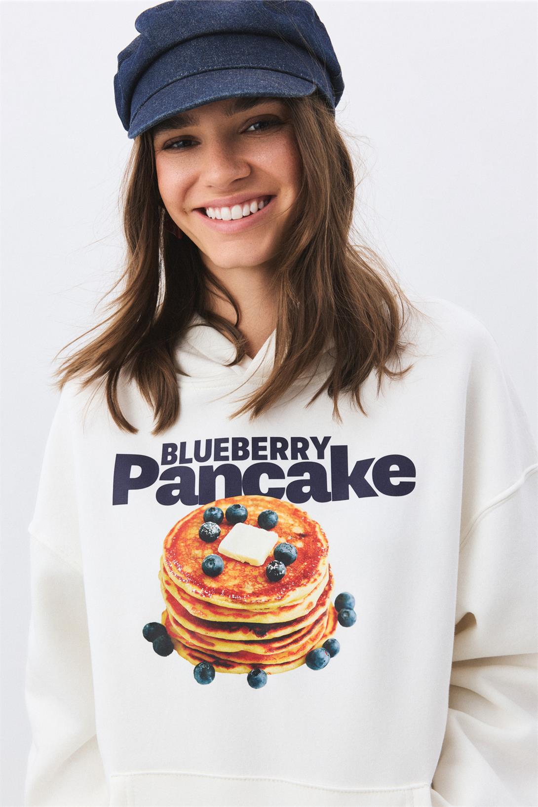 Kadın Blueberry Pancake Sweatshirt Beyaz