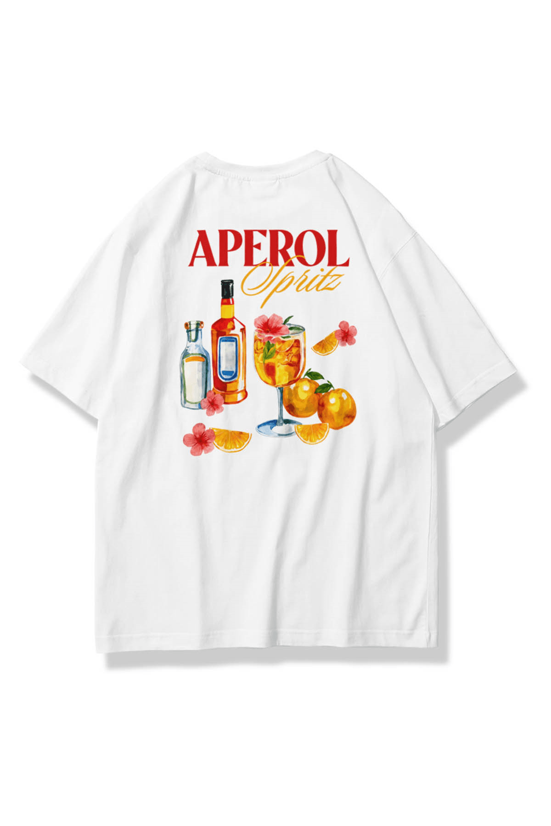 Kadın Flower Aperol Spritz Tshirt Beyaz