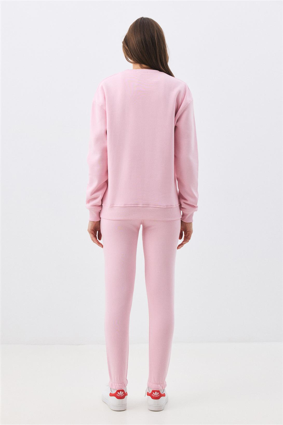 Kadın Premium Bisiklet Yaka Eşofman Takımı Pembe 2031