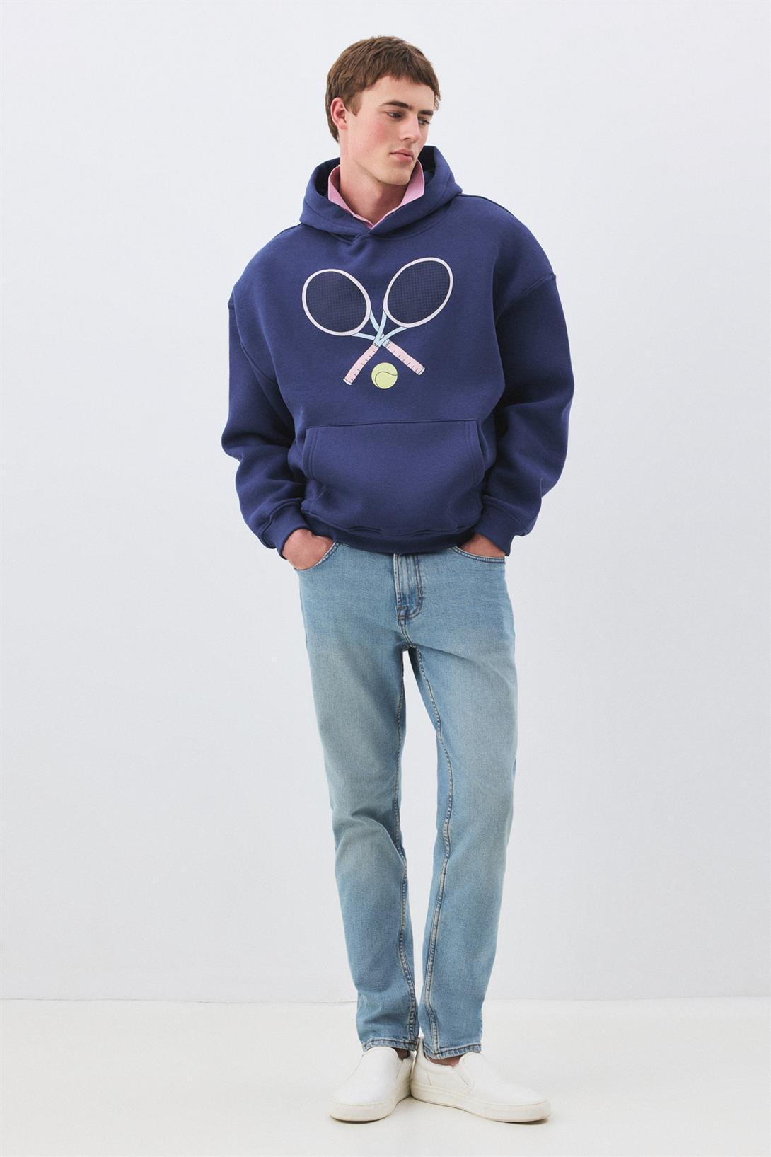 Kadın Pink Tennis Sweatshirt İndigo