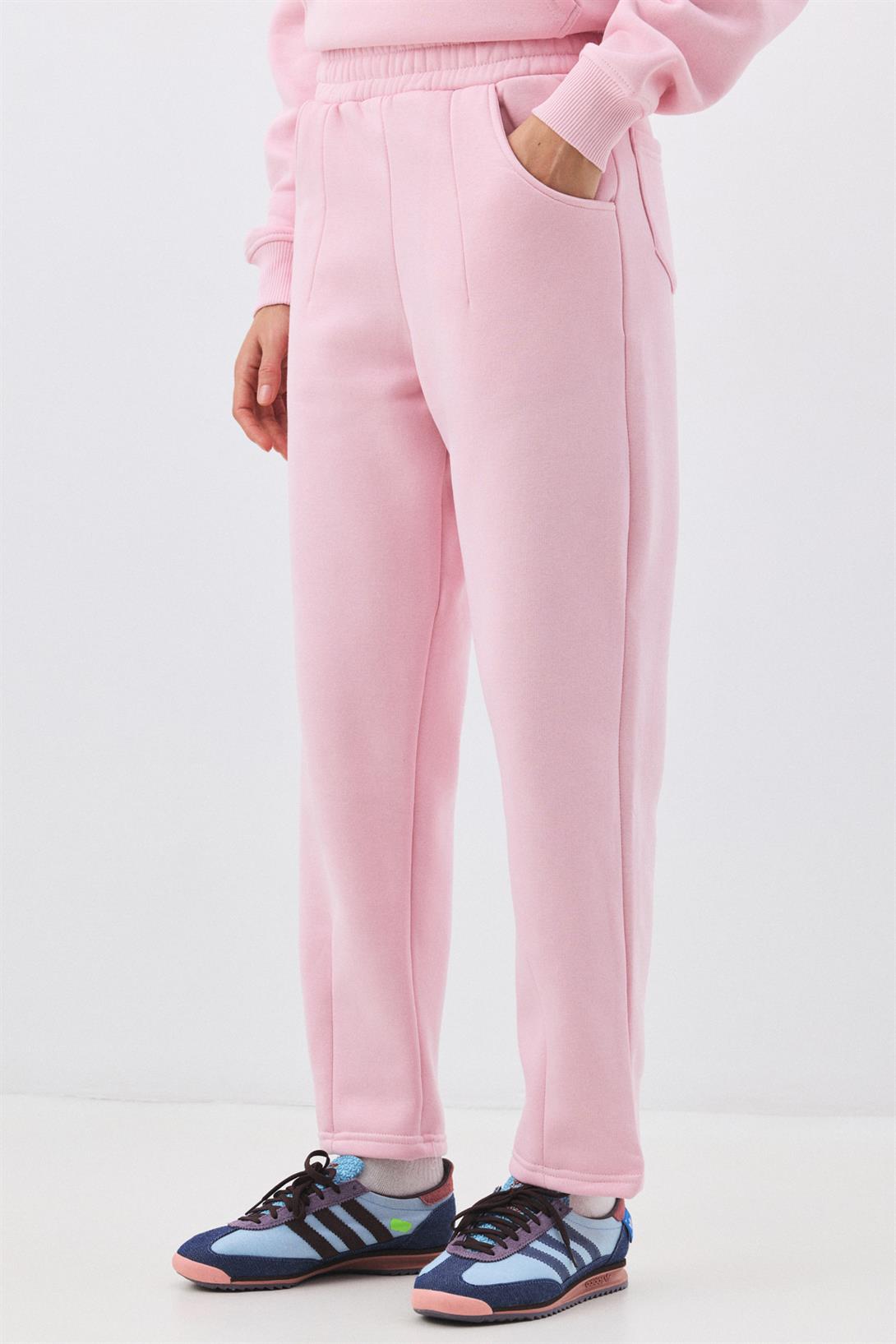 Kadın Premium Cep Detaylı Eşofman Altı Pembe 2033