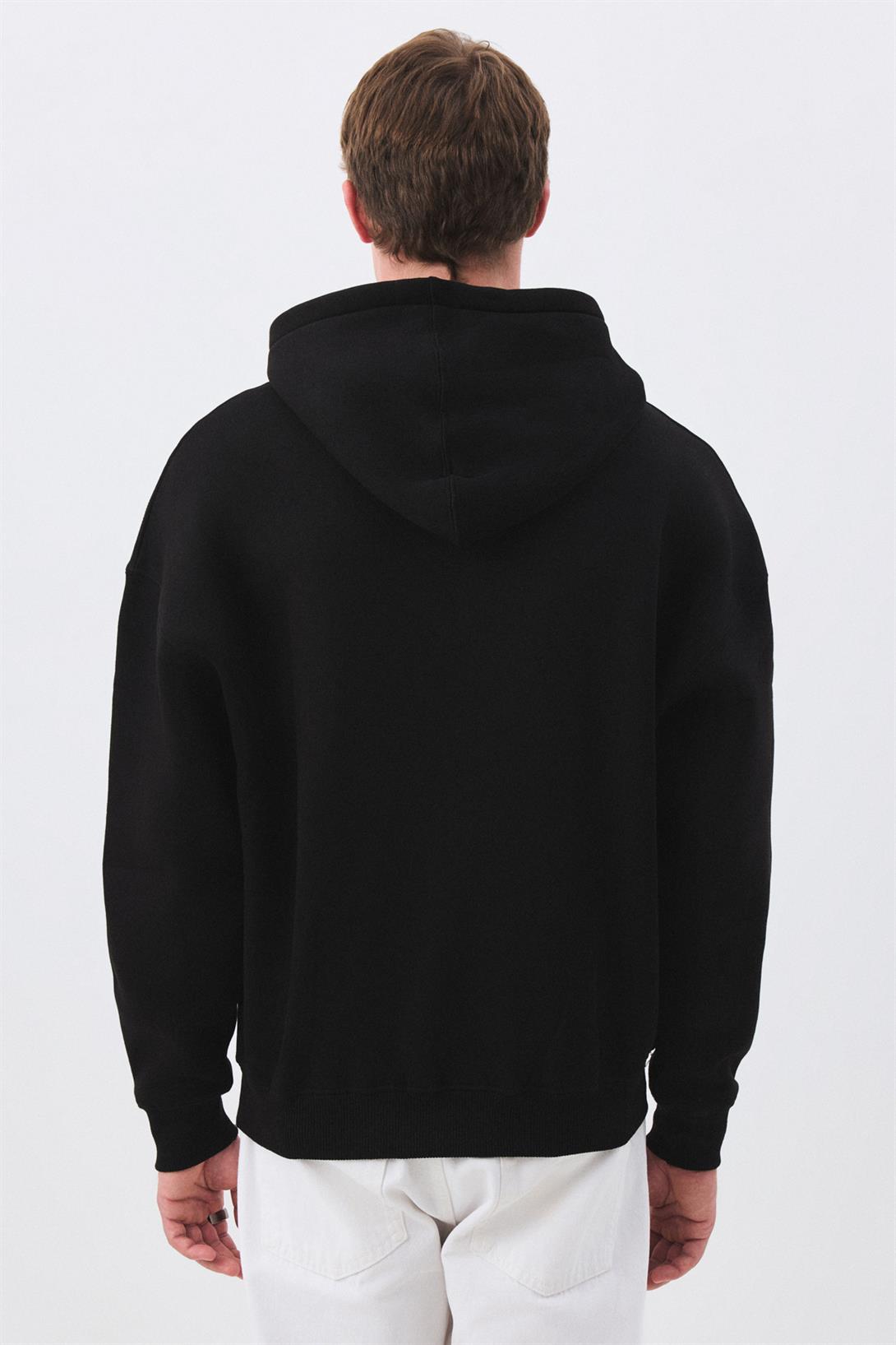 Unisex Rough Leopar Sweatshirt Siyah