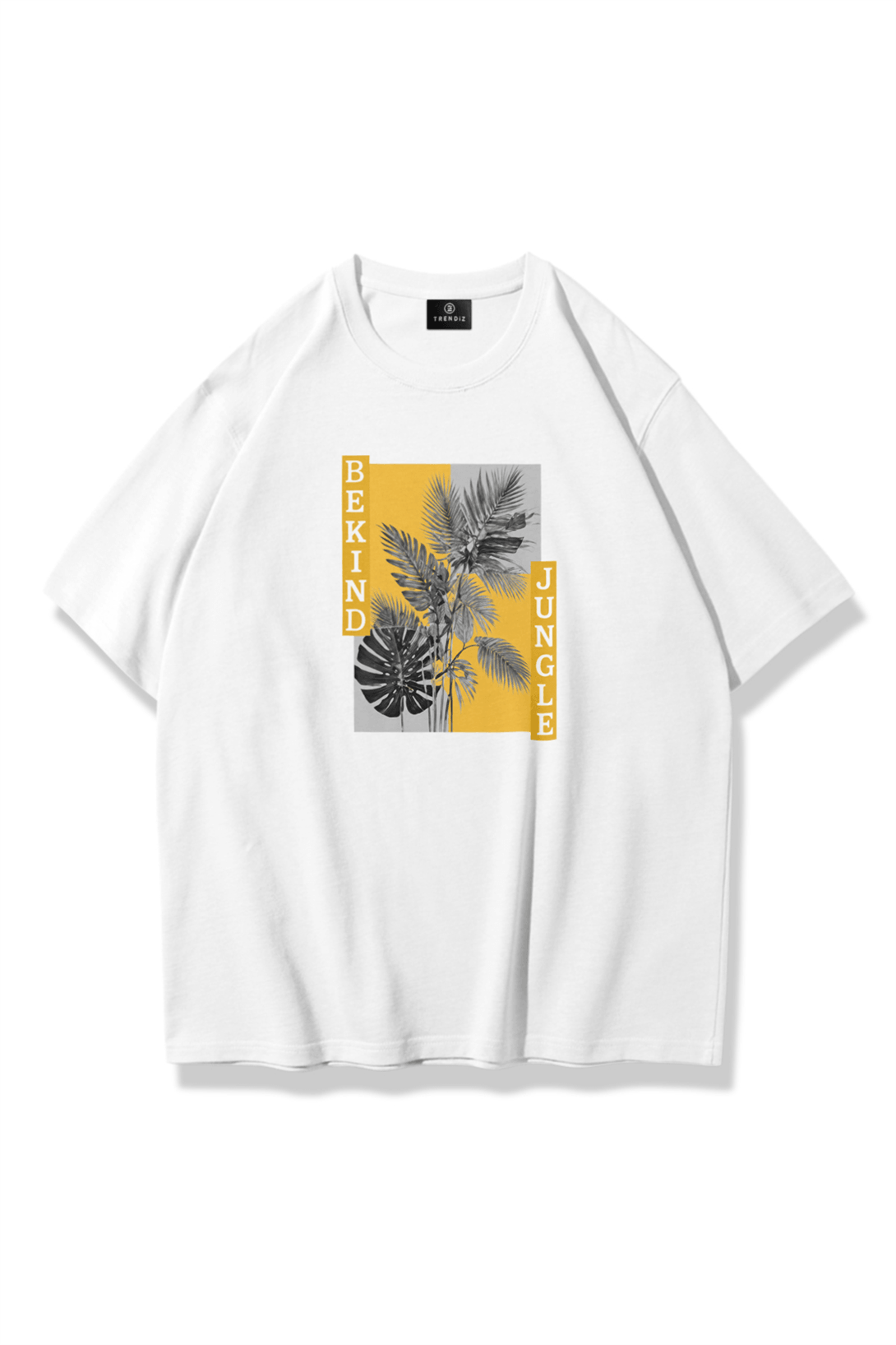 Unisex Be Kind Jungle Tshirt Beyaz