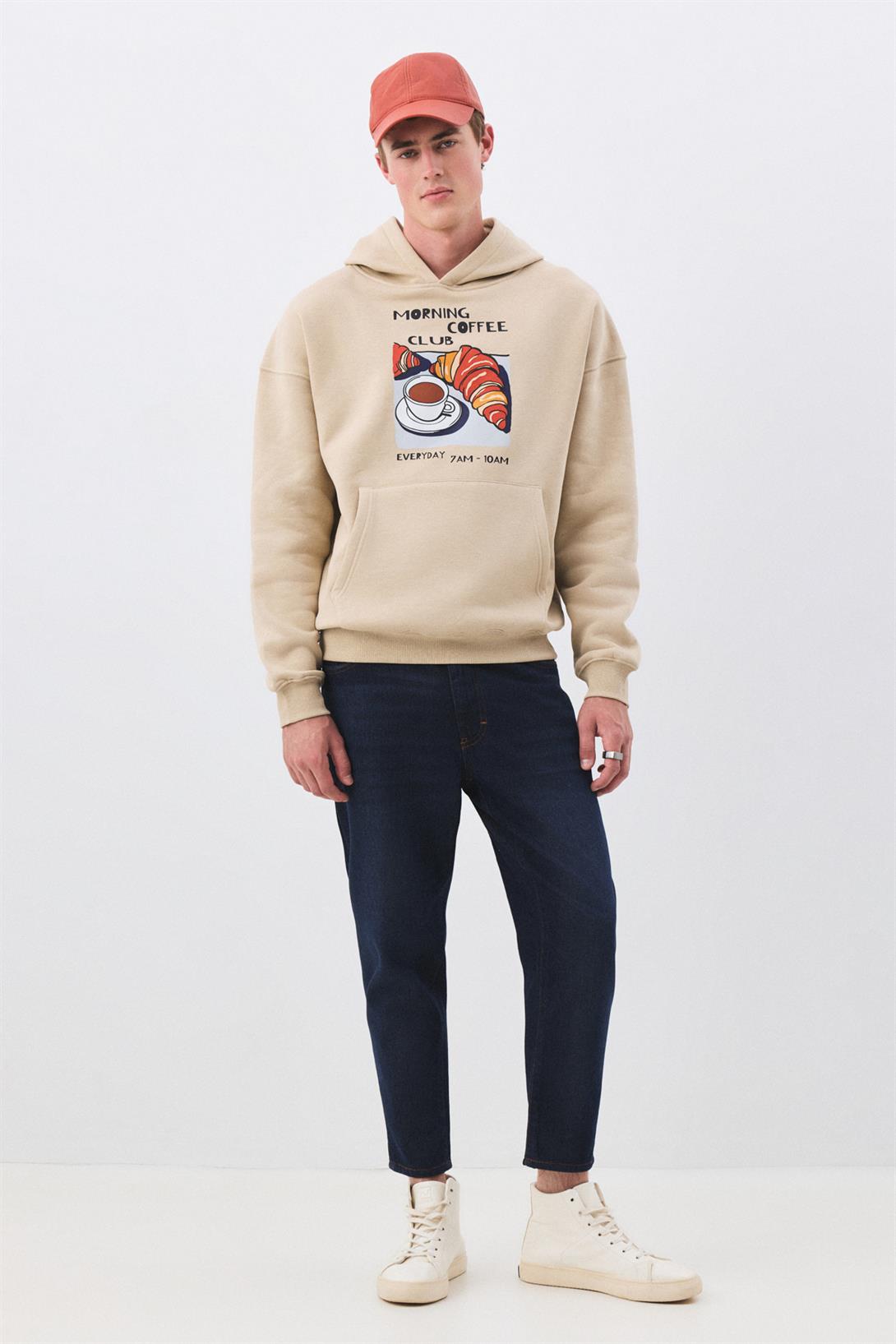 Unisex Morning Coffee Club Sweatshirt Taş