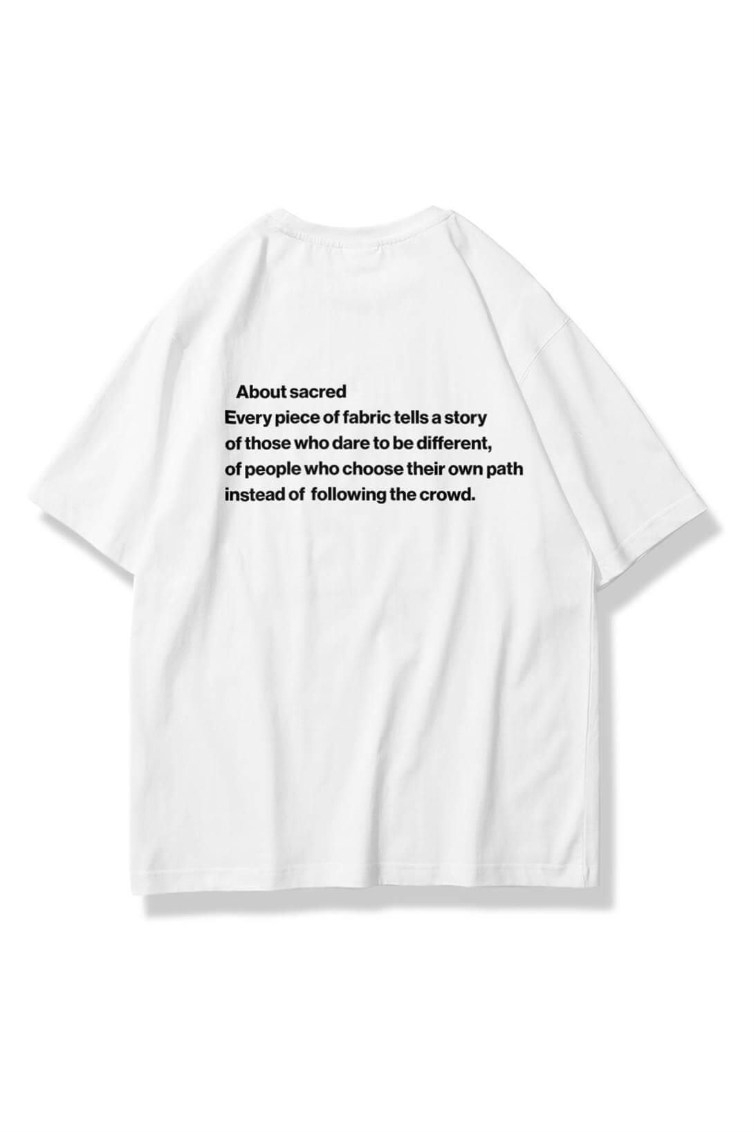 Unisex Sacred Label Tshirt Beyaz