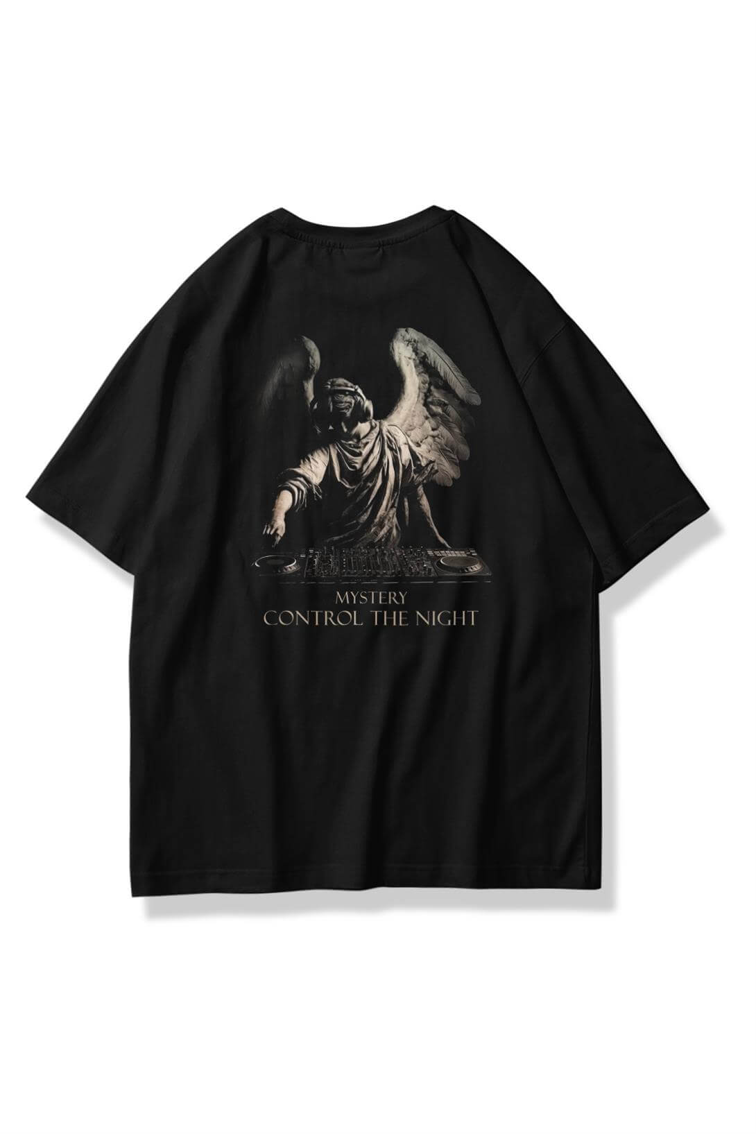 Unisex Mystery Control the Night Tshirt Siyah