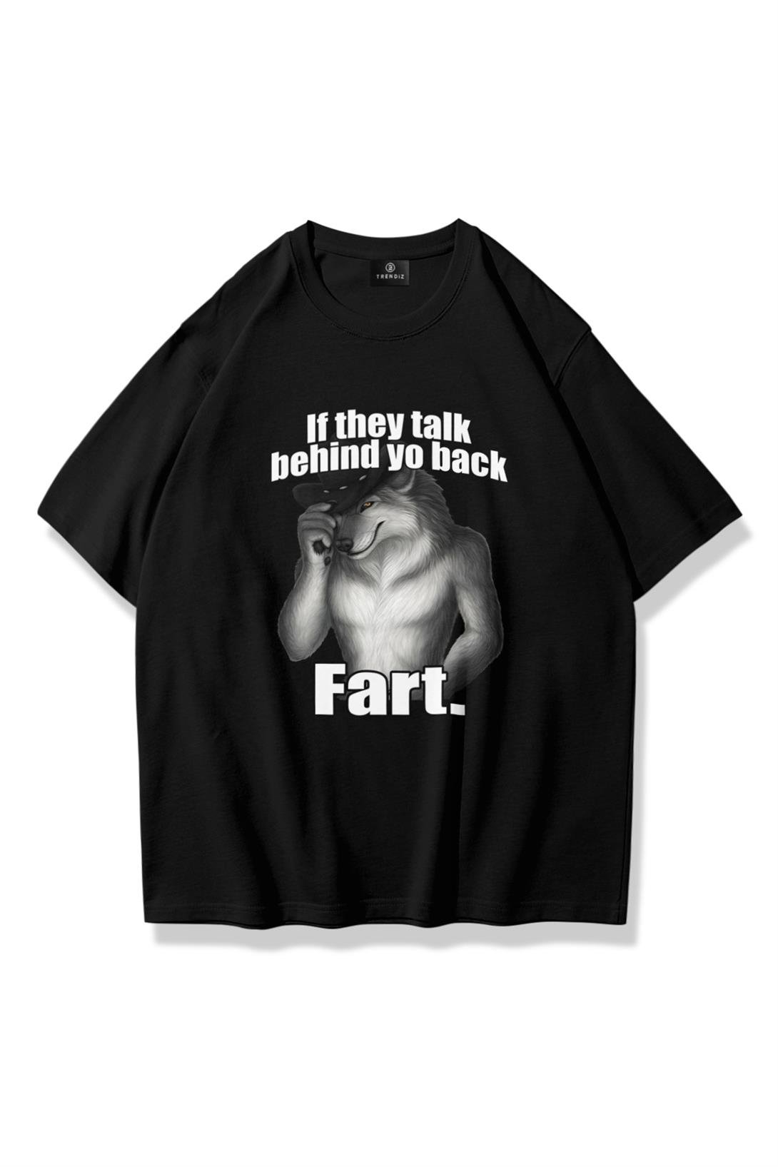 Unisex Fart Tshirt Siyah