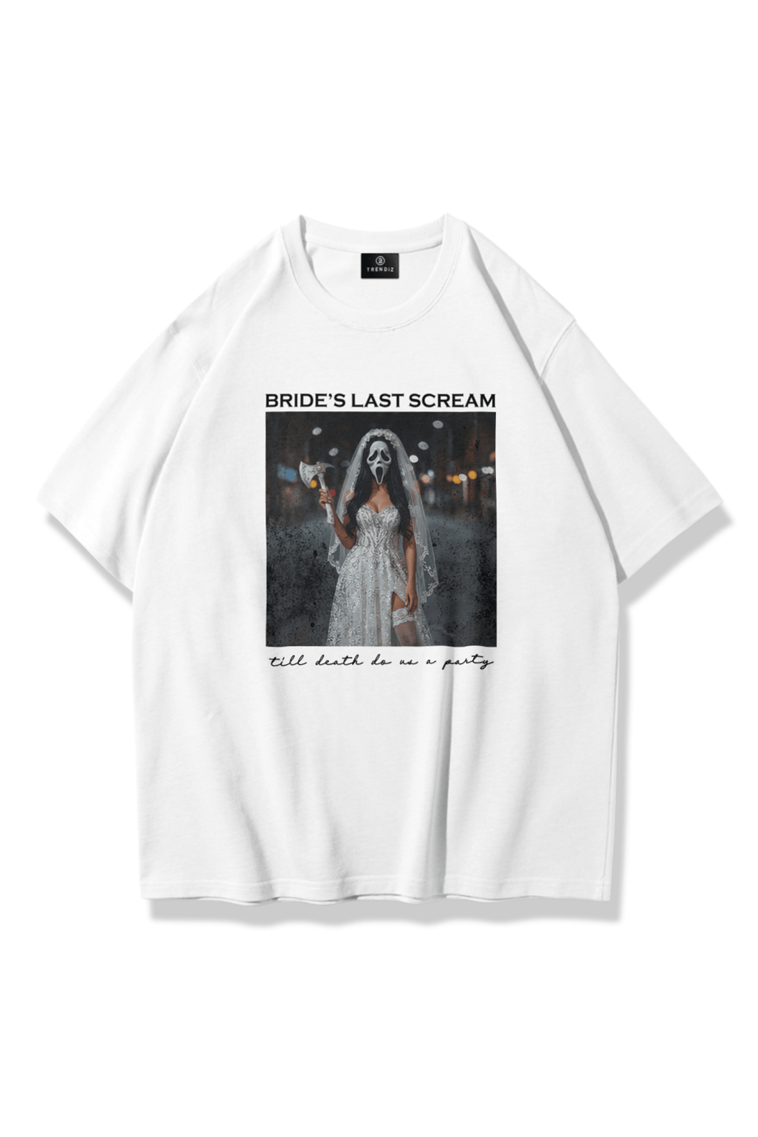 Kadın Brides Last Scream Tshirt Beyaz