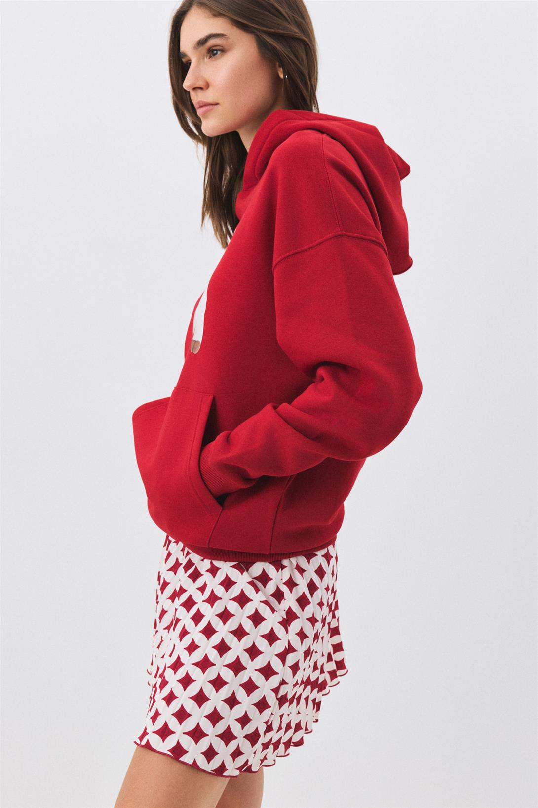 Unisex Good Sweatshirt Kırmızı