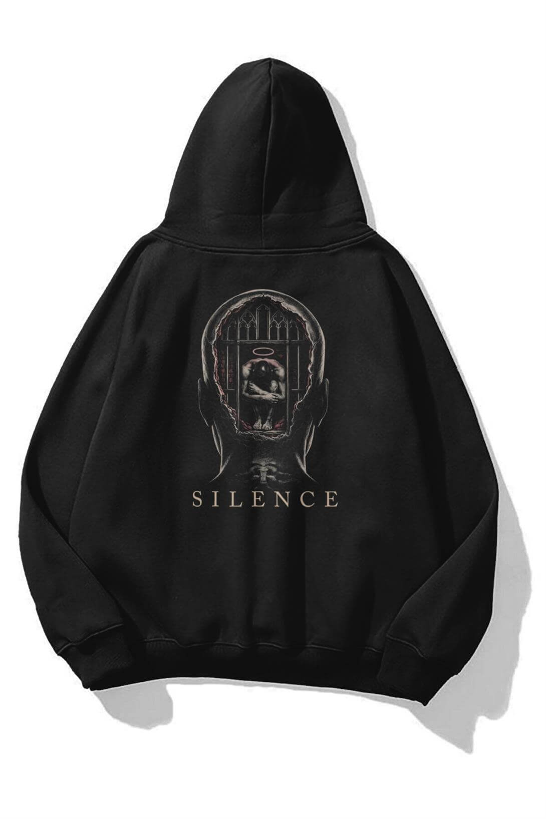 Unisex Silence Mind Sweatshirt Siyah