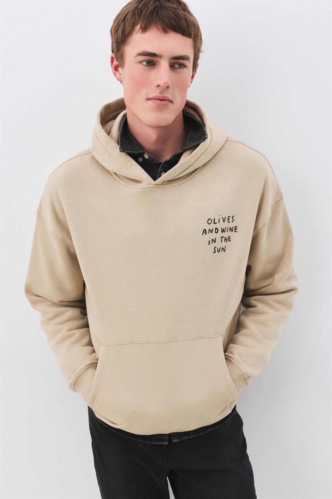 Kadın Olives and Wine Sweatshirt Taş