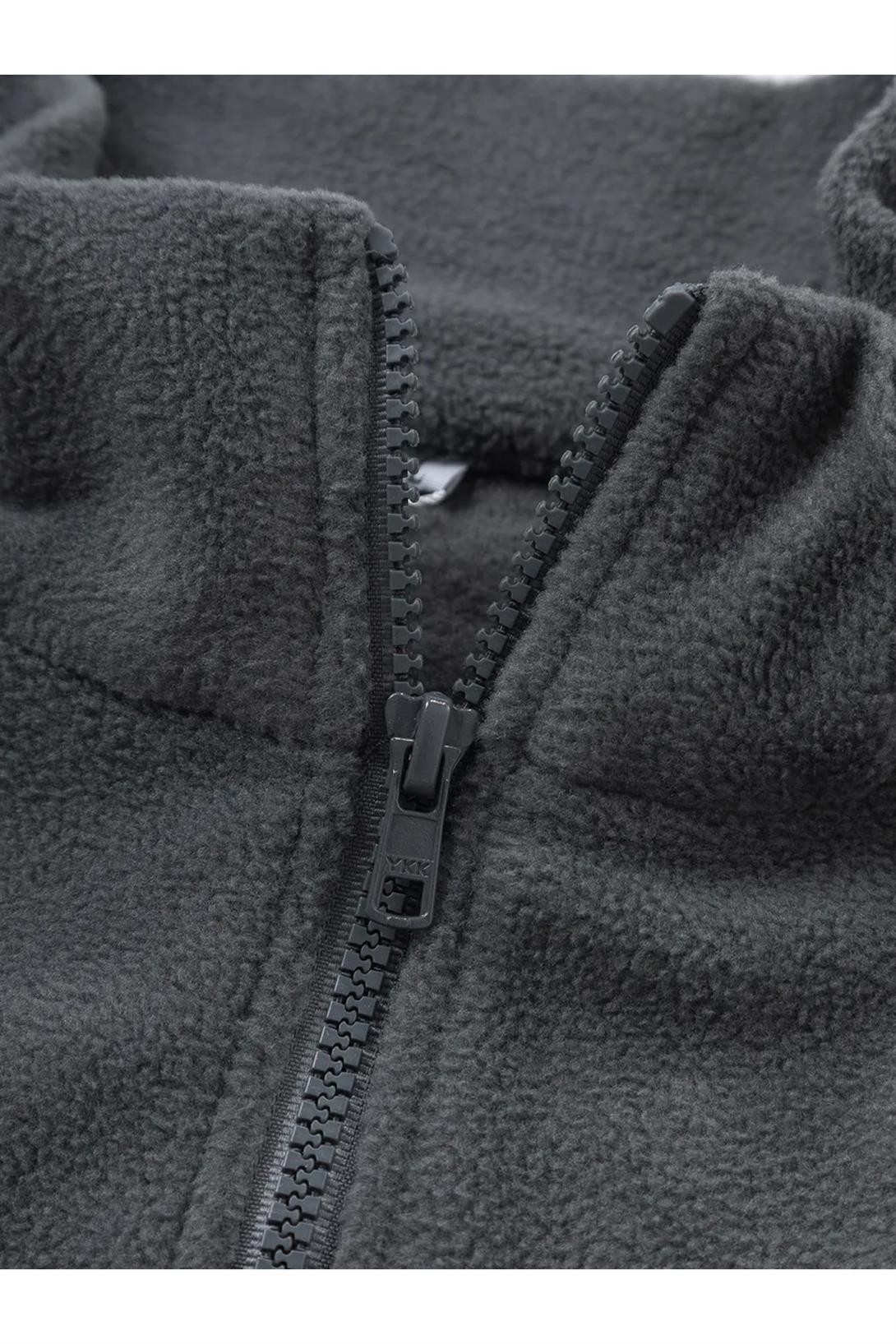 Unisex Polar Dik Yaka Sweatshirt Antrasit 2051