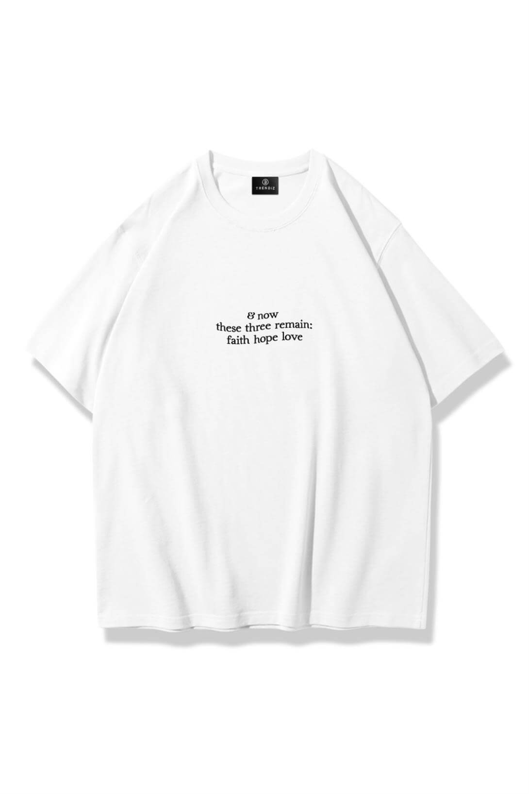 Unisex Hope Love Tshirt Beyaz