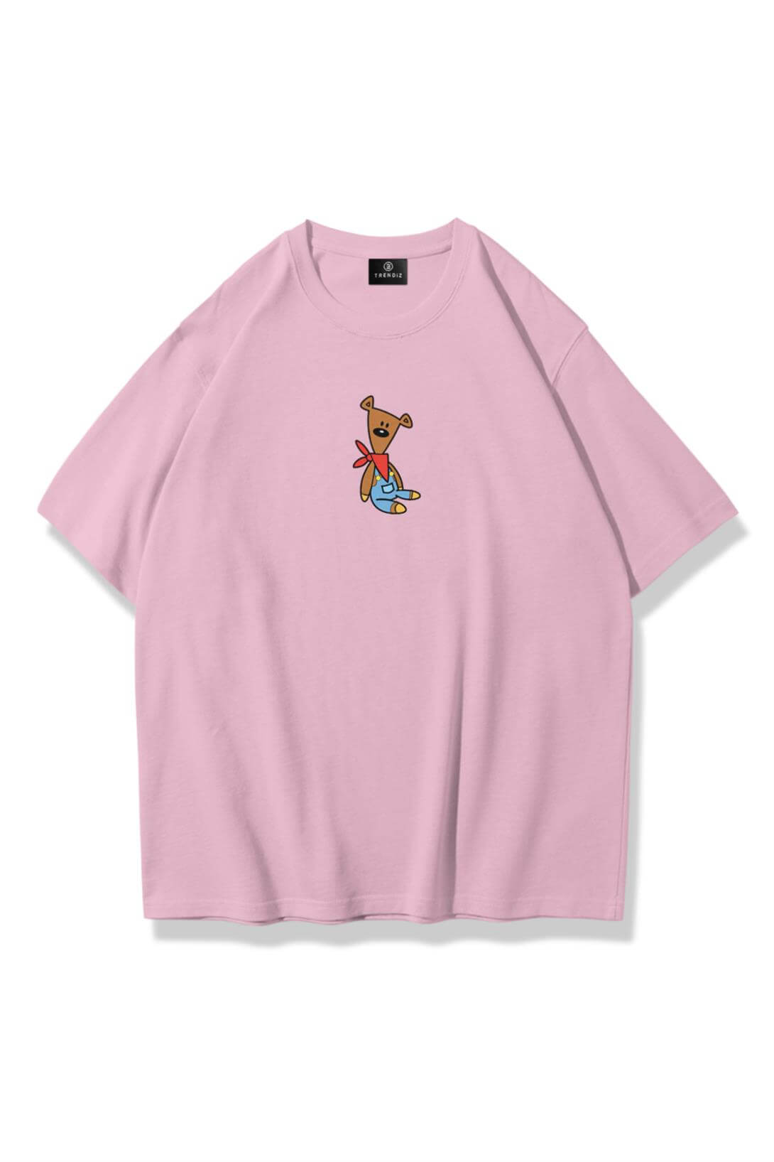 Unisex Mr Bean Teddy Tshirt Pembe