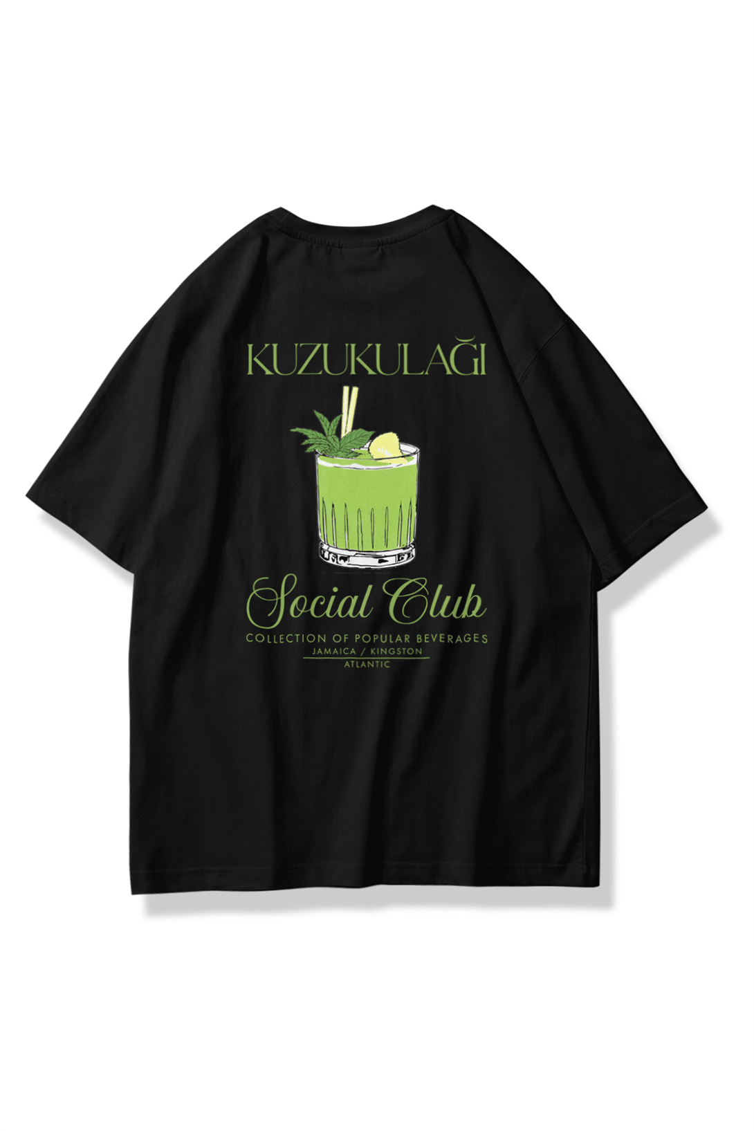 Unisex Kuzu Kulağı Tshirt Siyah