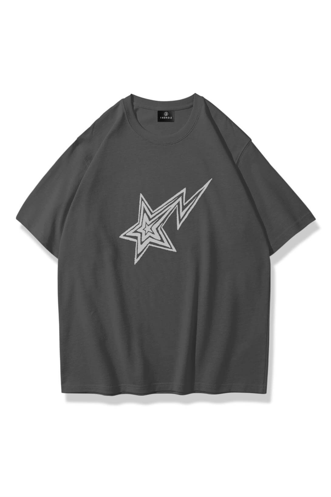 Unisex Shooting Star Tshirt Antrasit