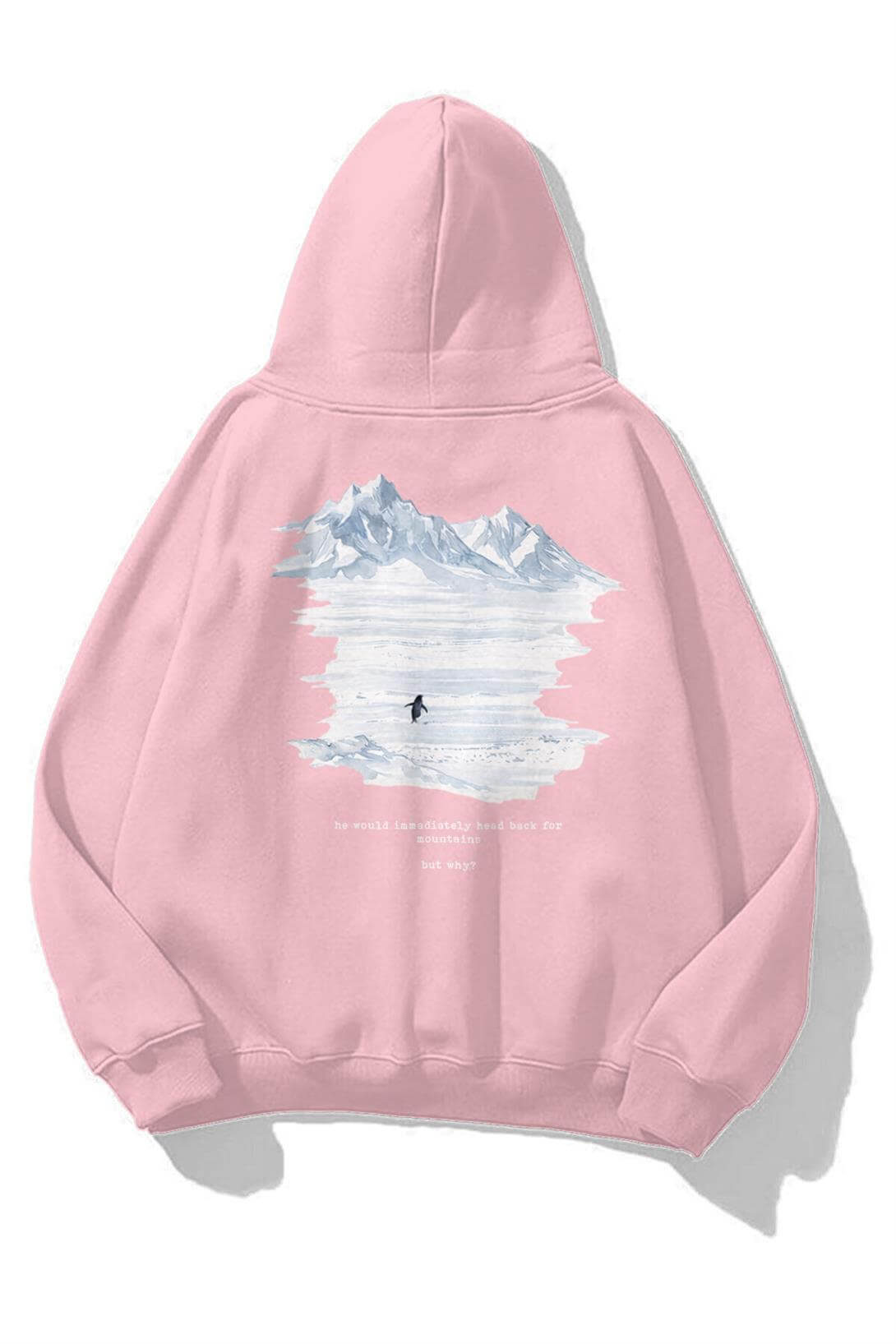 Unisex Lone Penguin Sweatshirt Pembe
