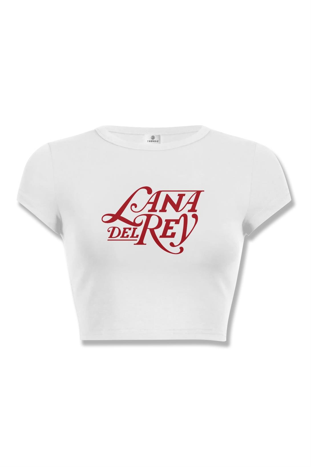 Kadın Lana Del Rey Crop Beyaz