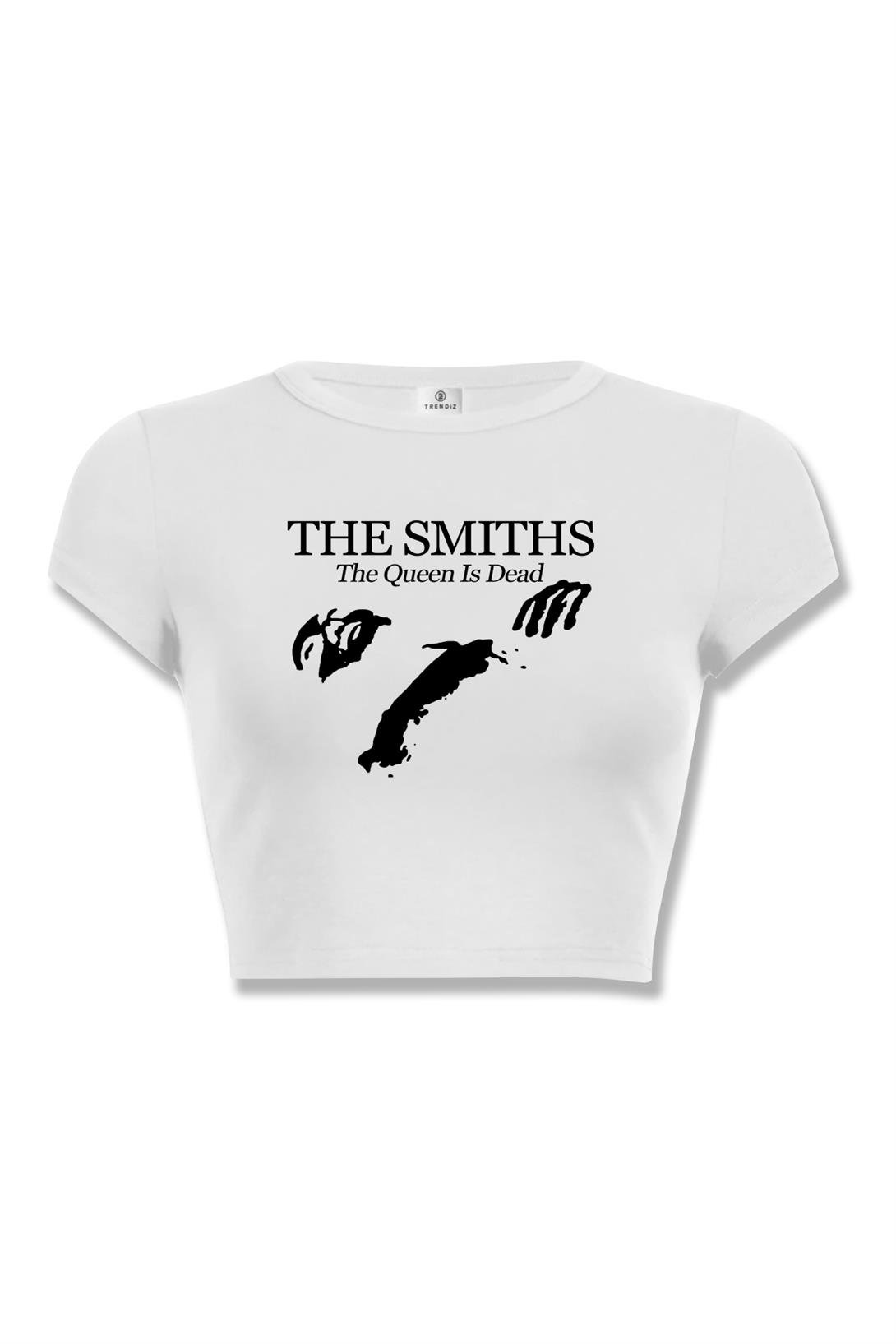Kadın The Smiths Crop Beyaz