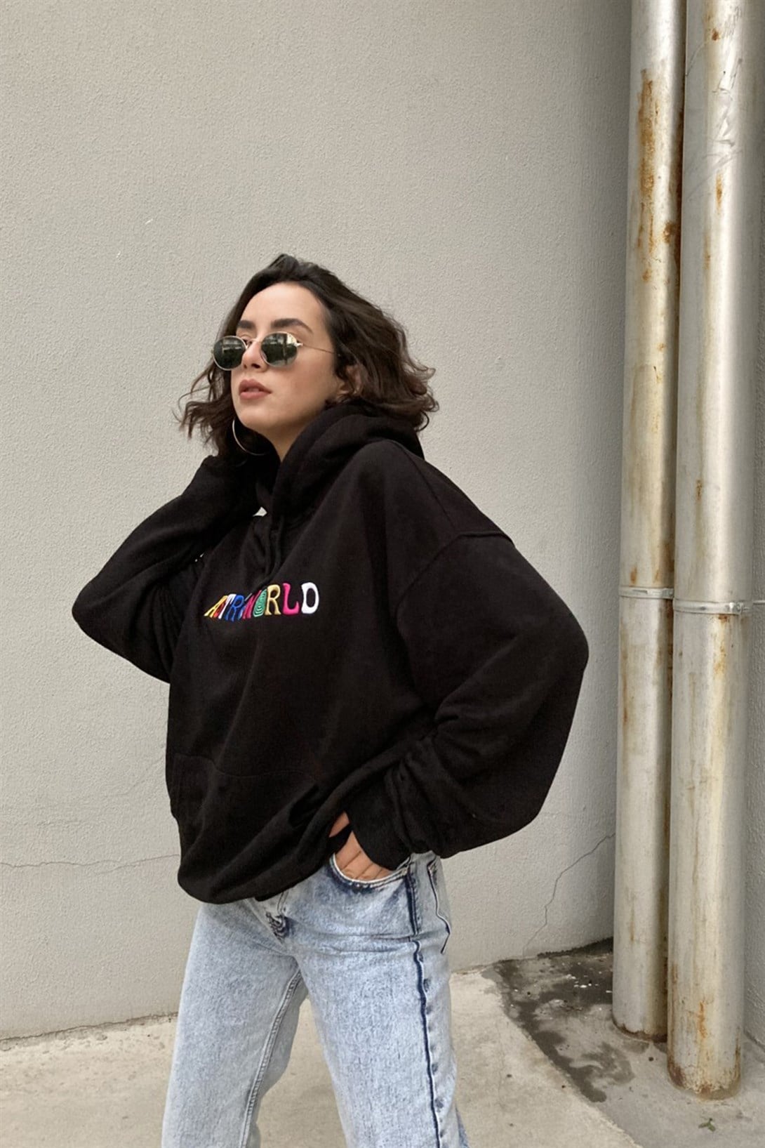 Trendiz Astra World Unisex Hoodie Siyah 111200