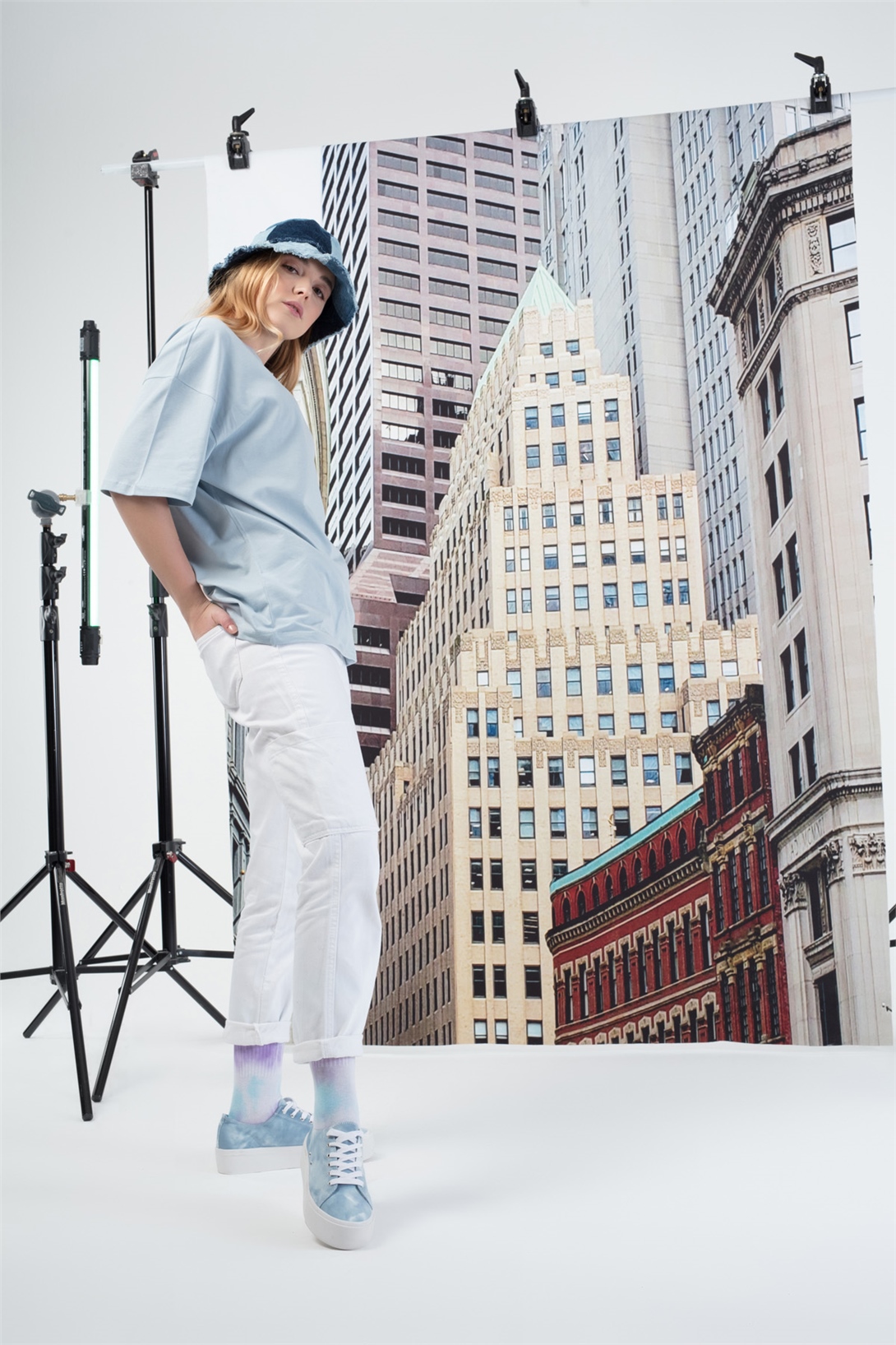 Trendiz Basic Kadın Tshirt Acık Mavi