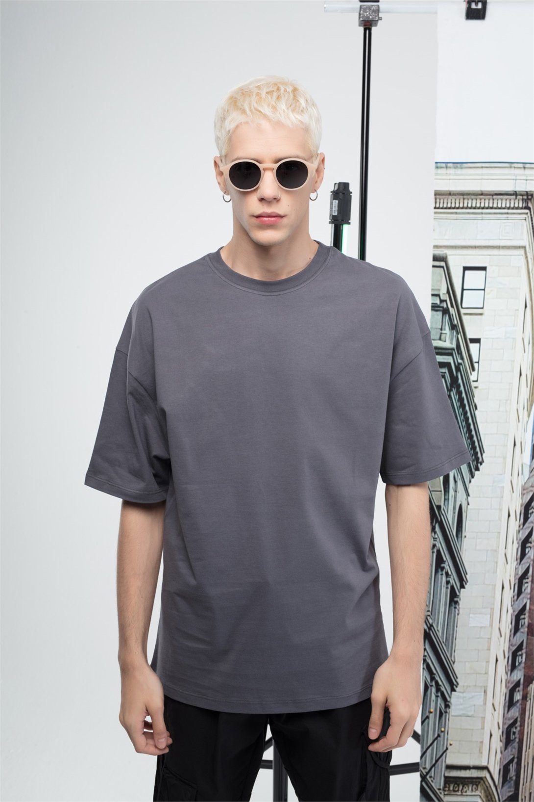 Trendiz Basic Erkek Tshirt Antresit