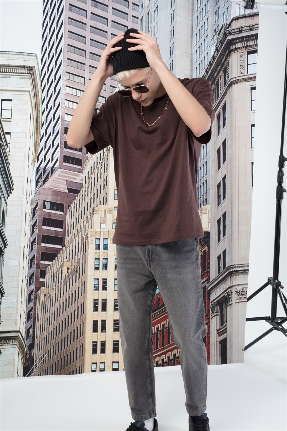 Trendiz Basic Erkek Tshirt Kahverengi