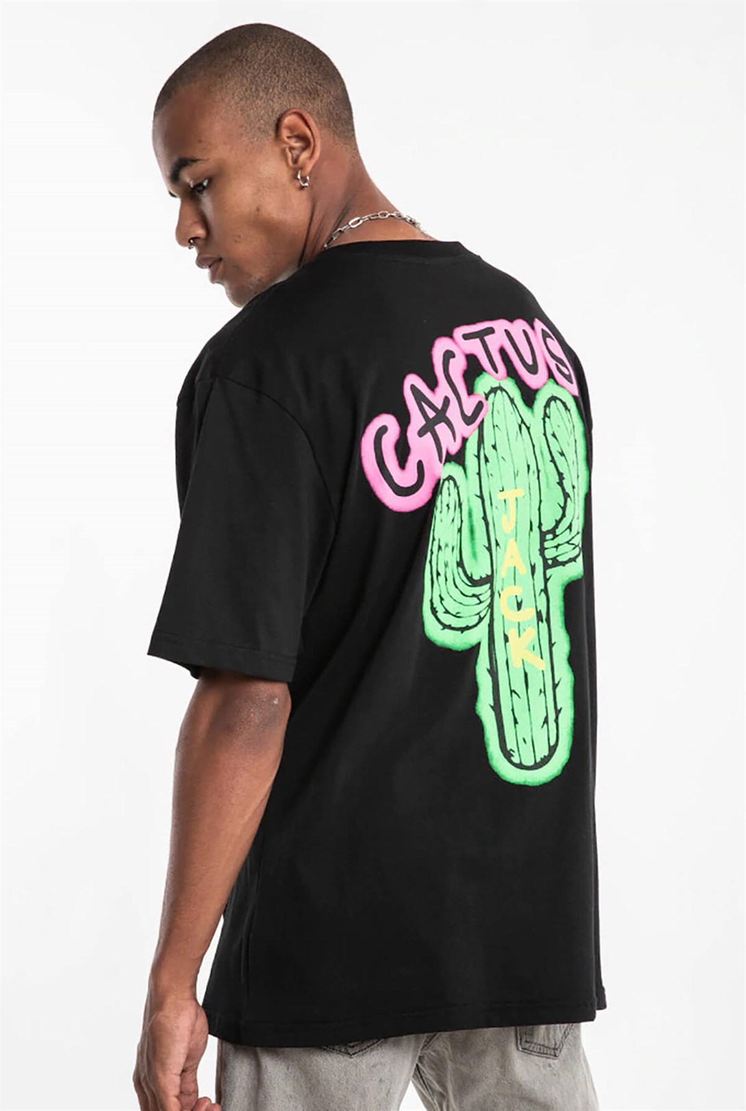 Trendiz Cactus Oversize T-shirt Siyah