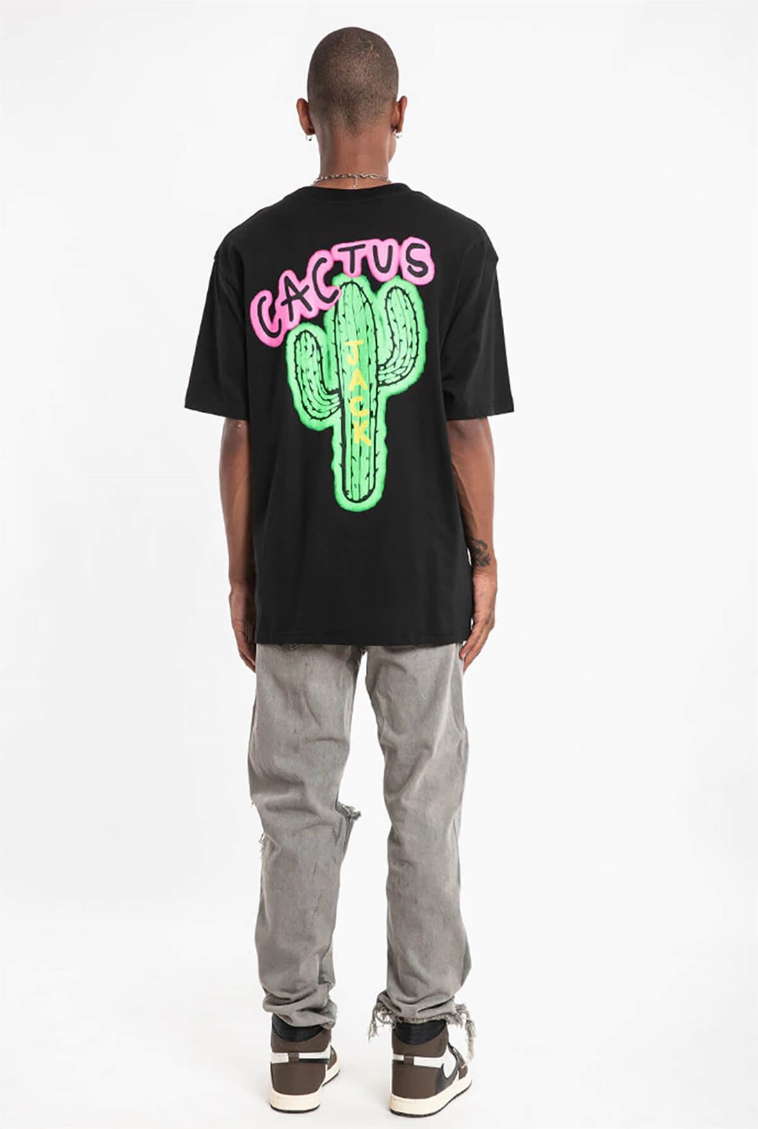 Trendiz Cactus Oversize T-shirt Siyah