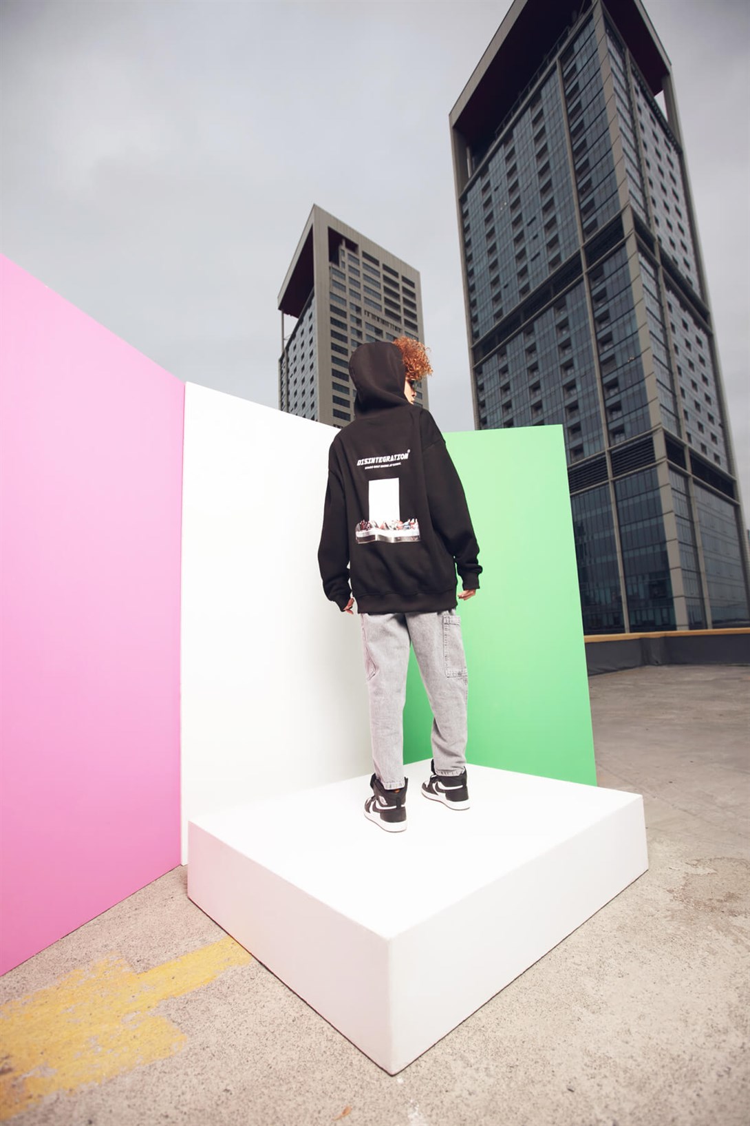 Trendiz Disintegration Unisex Siyah Sweatshirt Hoodie