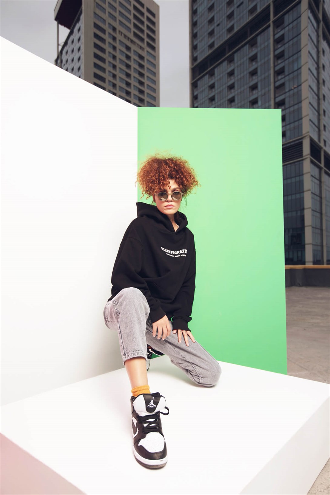 Trendiz Disintegration Unisex Siyah Sweatshirt Hoodie