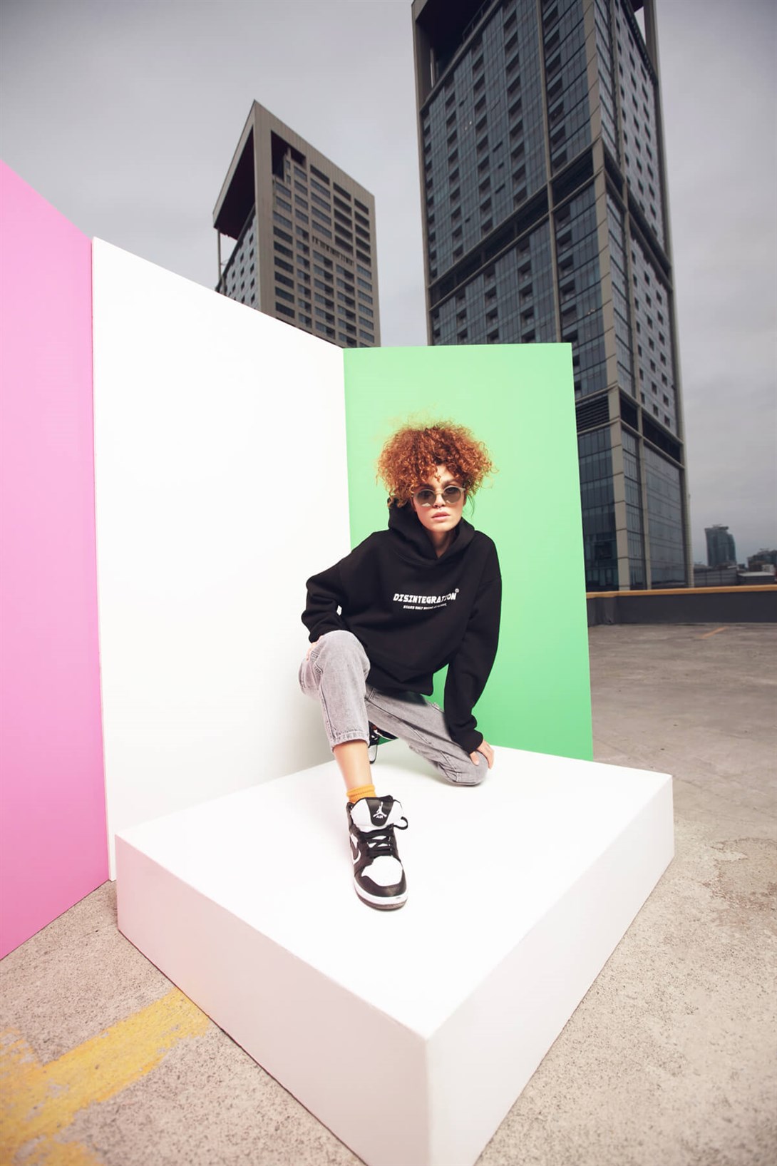 Trendiz Disintegration Unisex Siyah Sweatshirt Hoodie