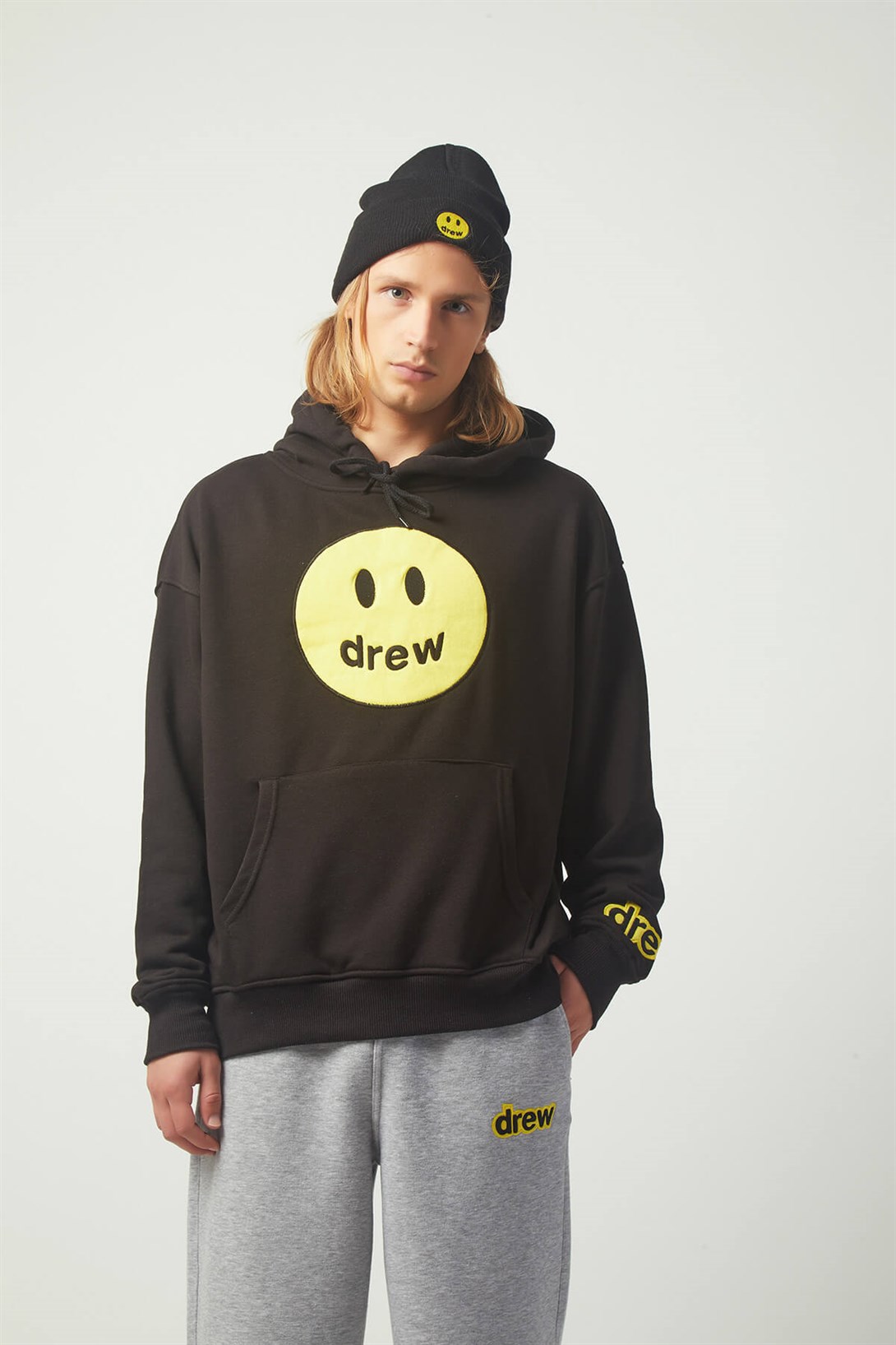 Trendiz Drew Oversıze Sweatshirt Hoodie Siyah TR30004