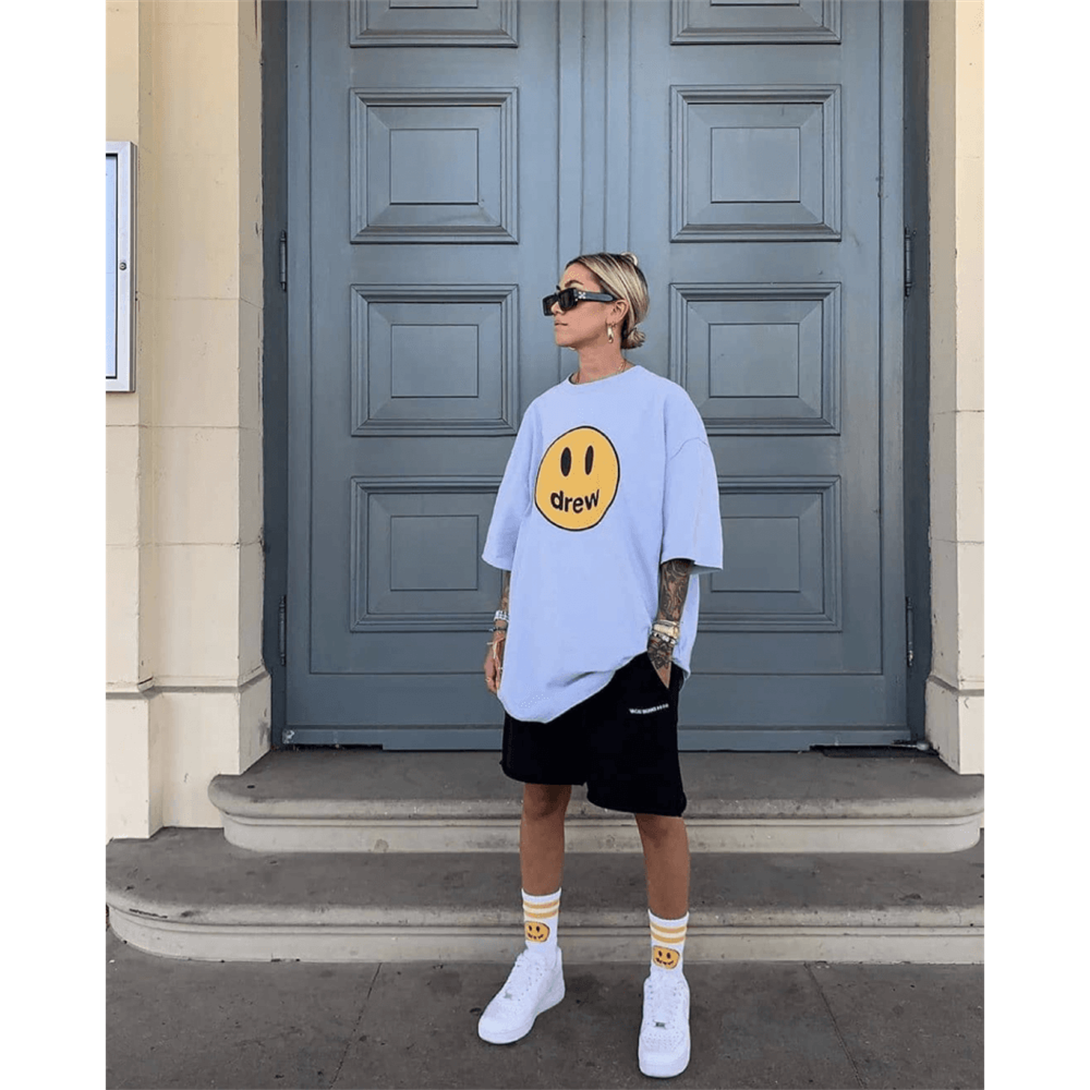 Trendiz Drew Oversize T-shirt Beyaz
