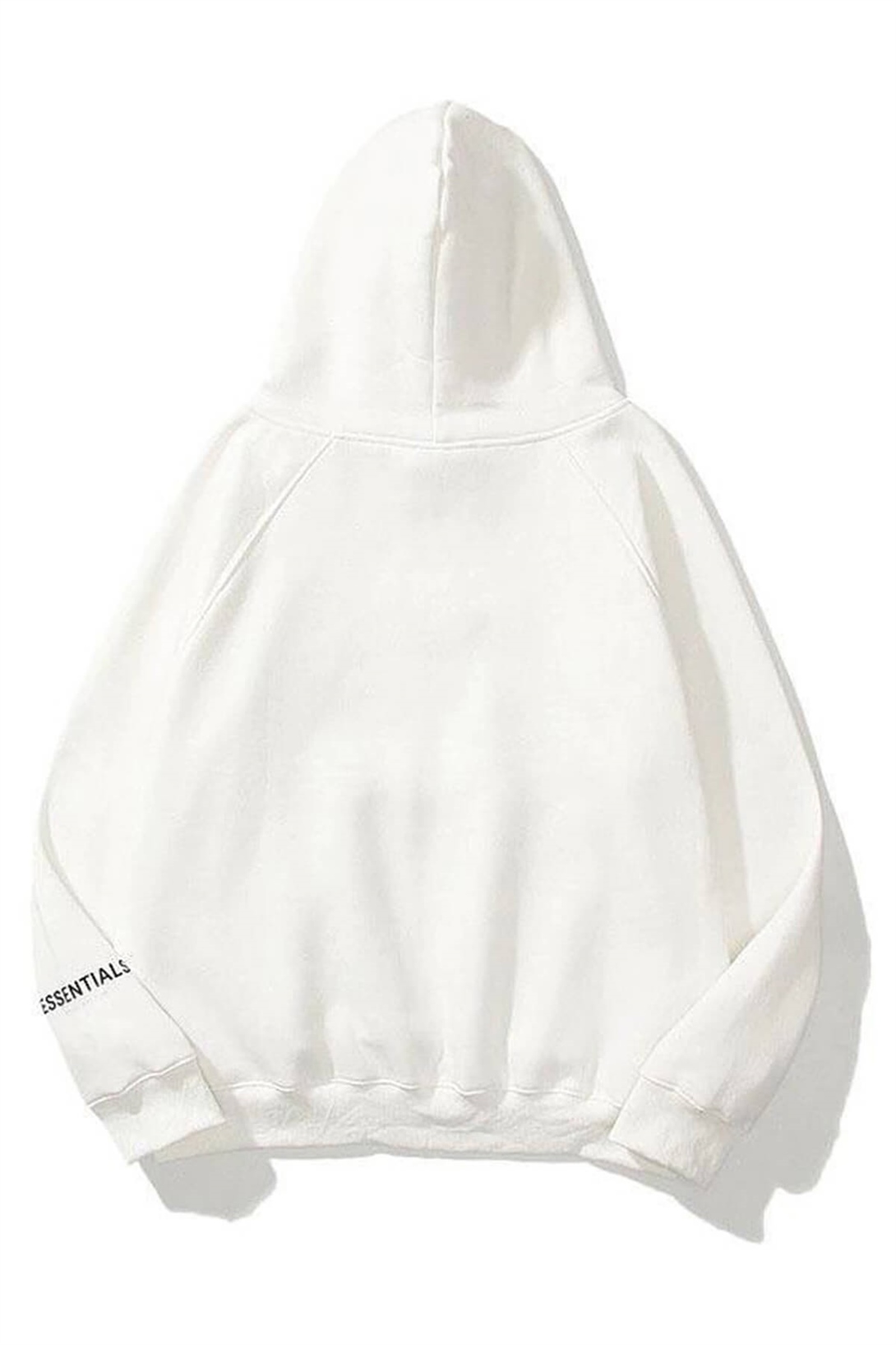 Trendiz Unisex Beyaz Essentials Sweatshirt Hoodie