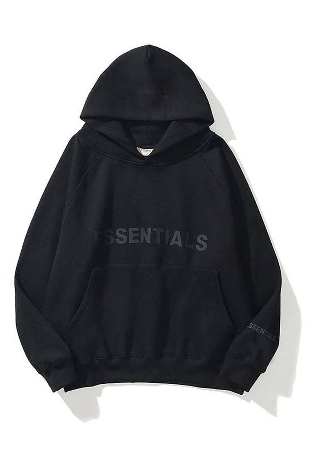 Trendiz Unisex Siyah Essentials Sweatshirt Hoodie