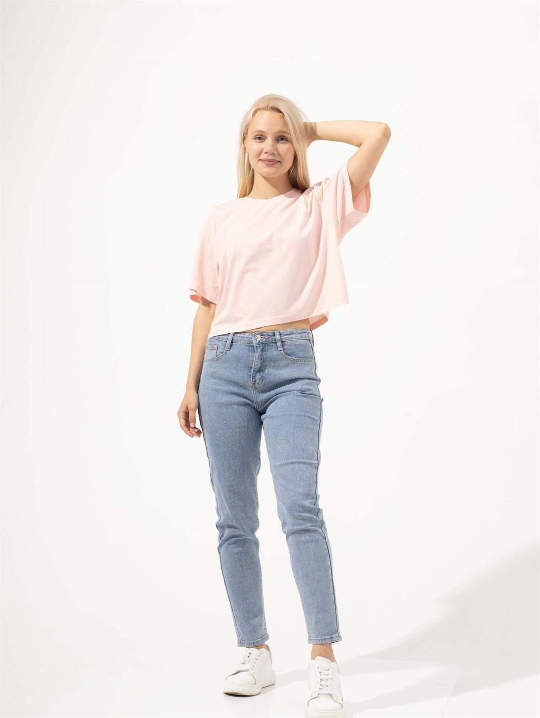 Trendiz Kadın Crop Tshirt Pembe