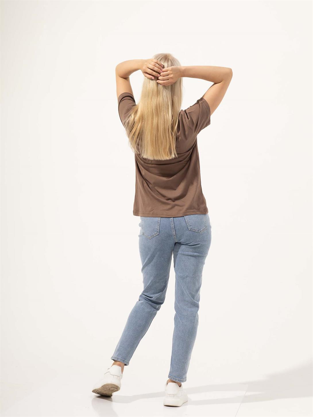 Trendiz Kadın Slim Tshirt Kahve